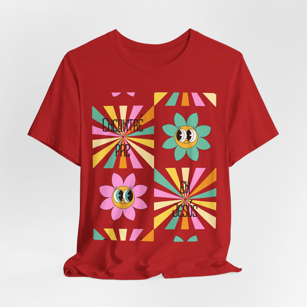 Woman's Spanish "Encontré paz en Jesús"- Camisa Retro Español
