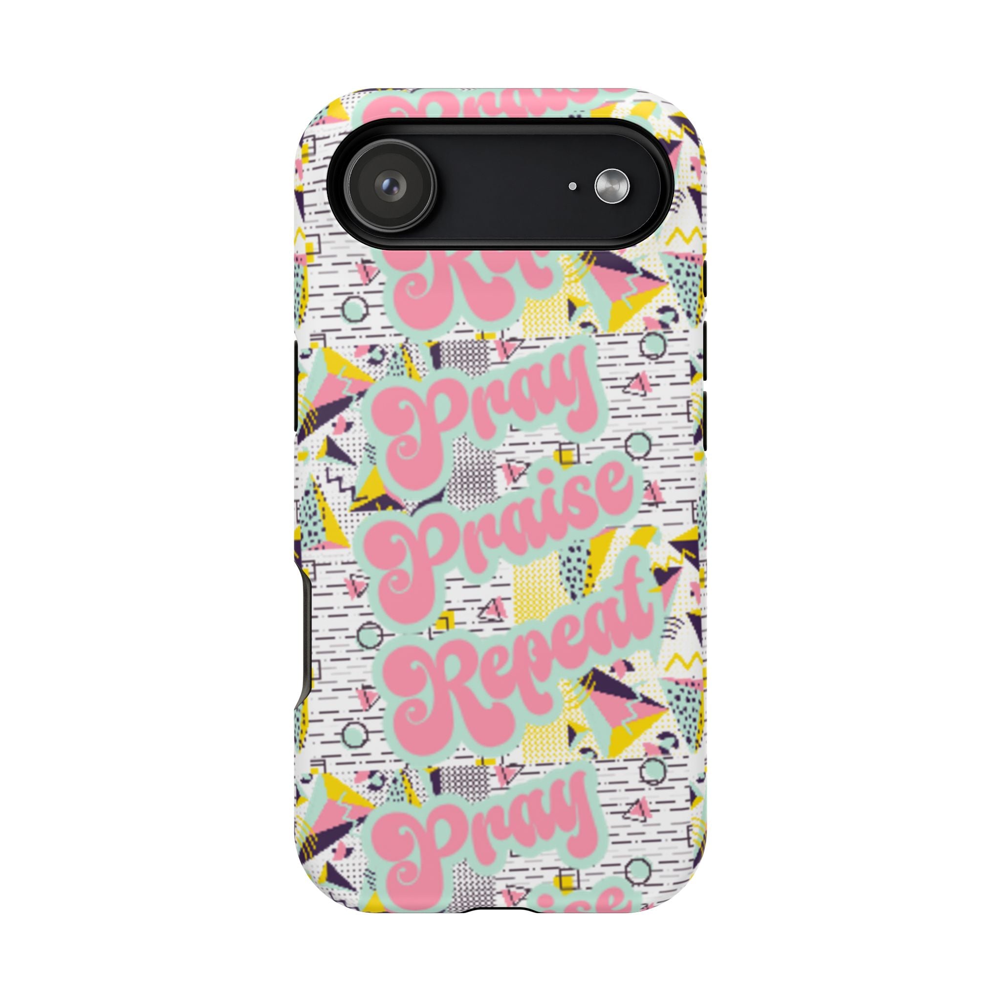 Retro Pray Praise Repeat Women's  Phone Case- Impact-Resistant Cases