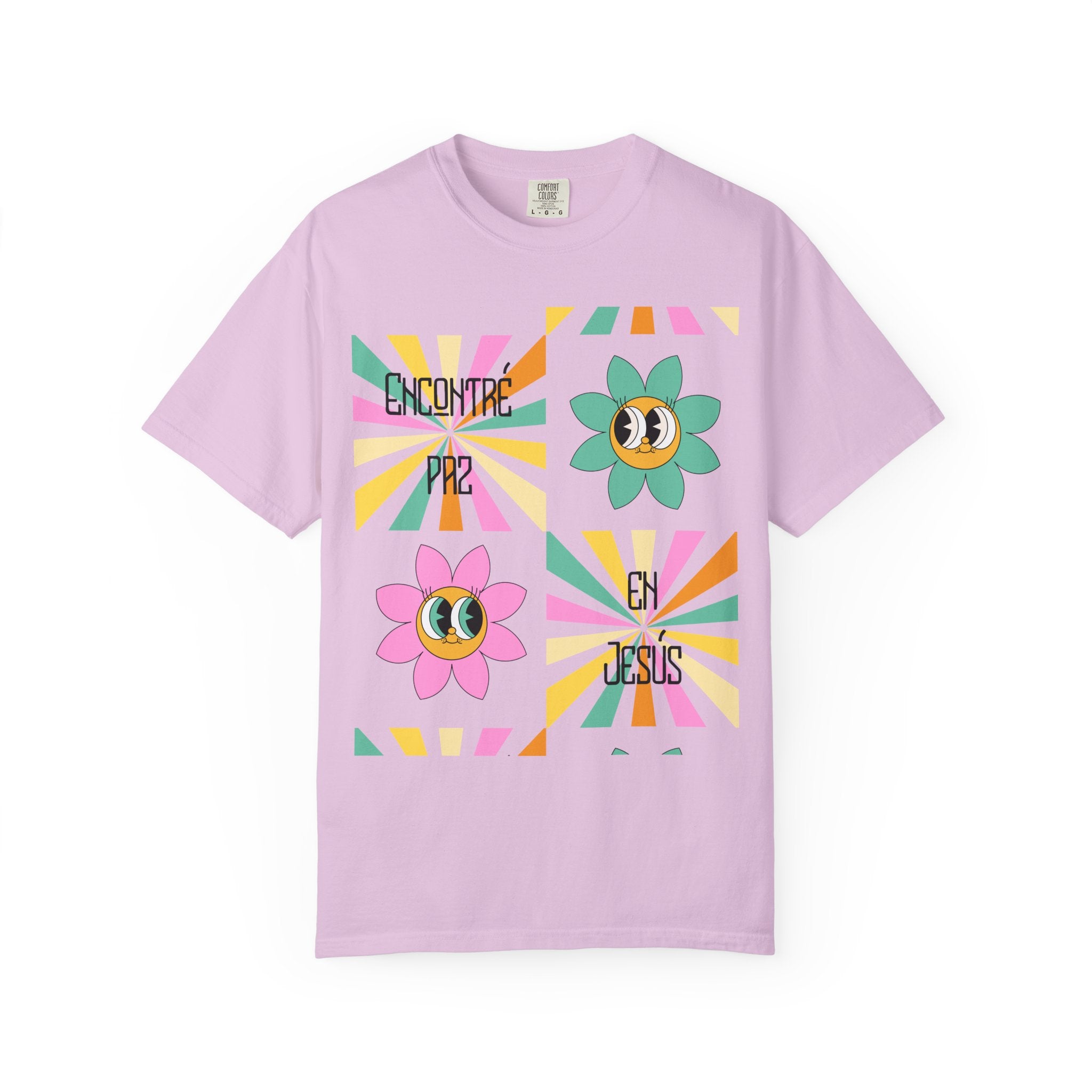 Woman's Spanish "Encontré paz en Jesús"- Camisa Retro Español