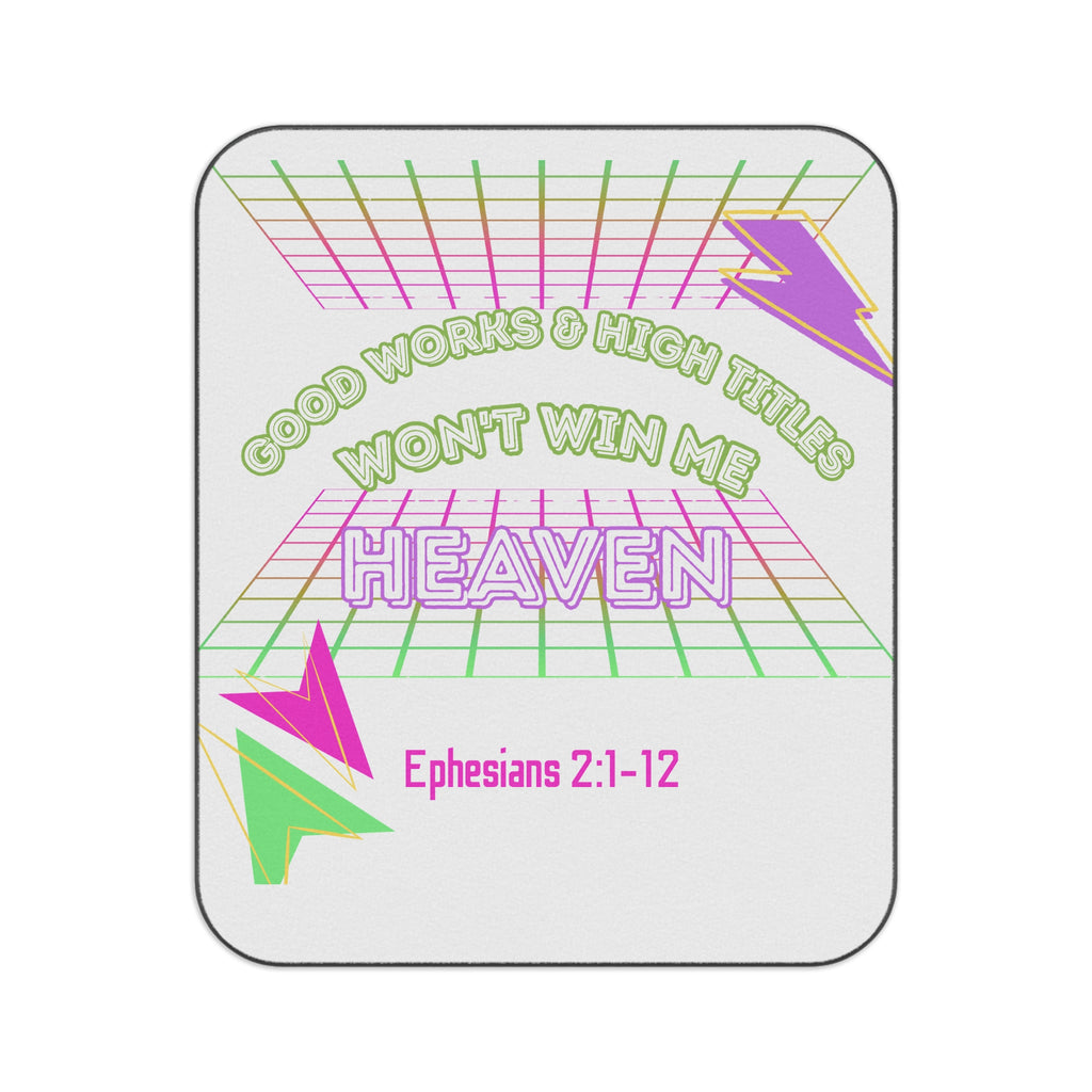 Retro Neon Picnic Blanket — "Good Works & High Titles Won't Win Me Heaven" (Ephesians 2:1-12)