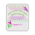 Retro Neon Picnic Blanket — "Good Works & High Titles Won't Win Me Heaven" (Ephesians 2:1-12)