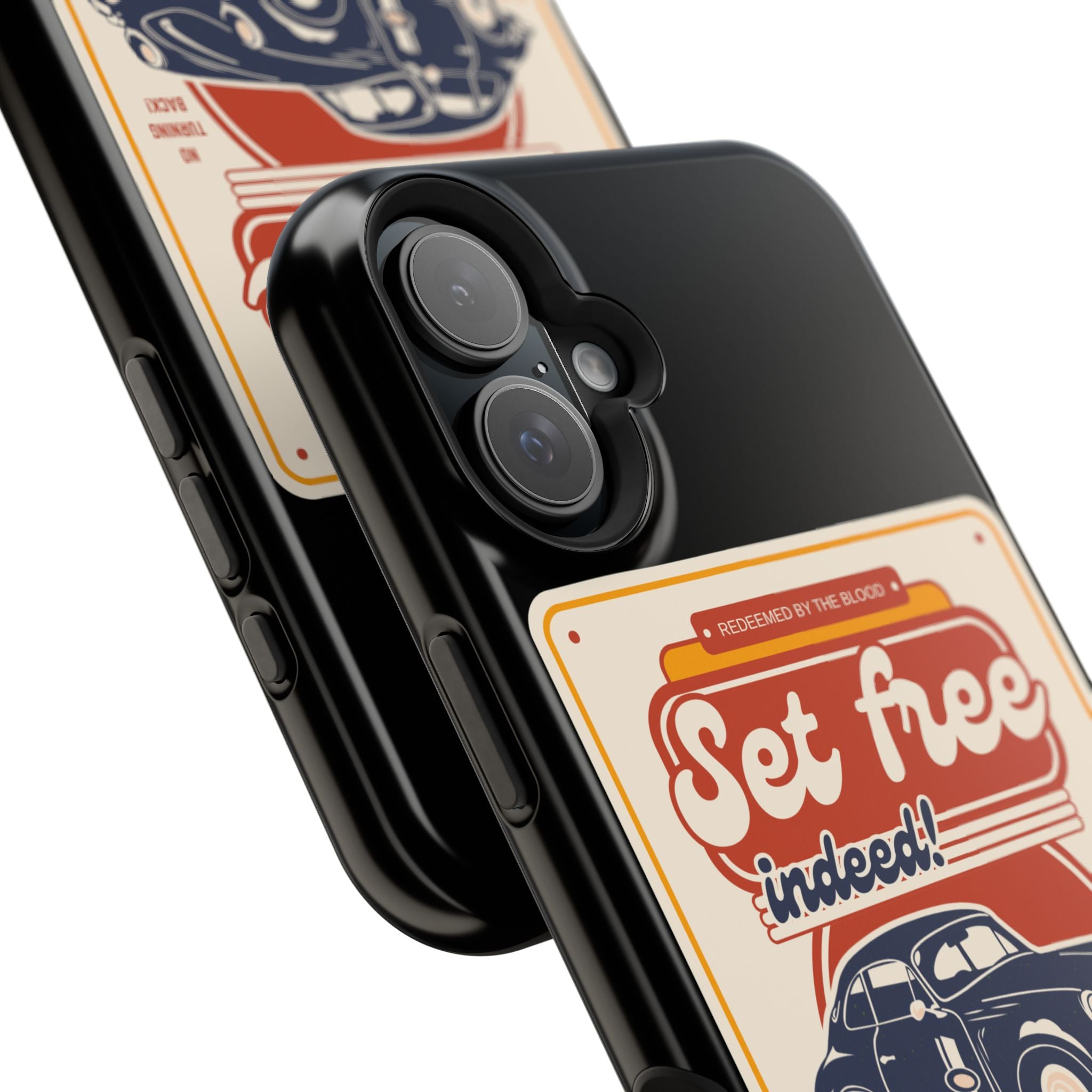 Men's 'Set free indeed' Vintage Graphic Phone Case — Magnetic Impact-Resistant