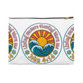 Accessory Pouch — "Living Waters Flowing Thru Me" John 4:14 Floral Wave