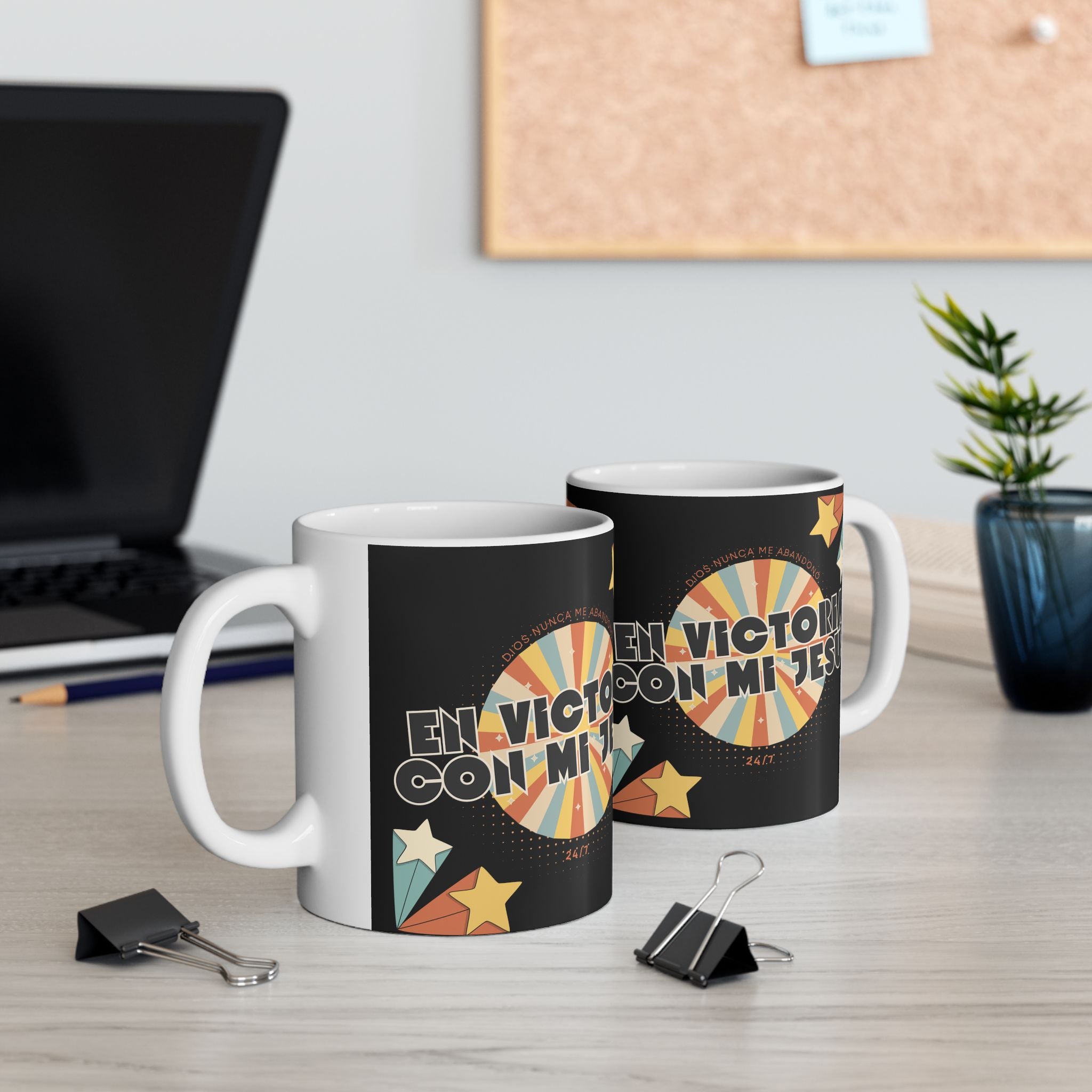 Taza para Café- 'En victoria con mi Jesús' Taza para hombres