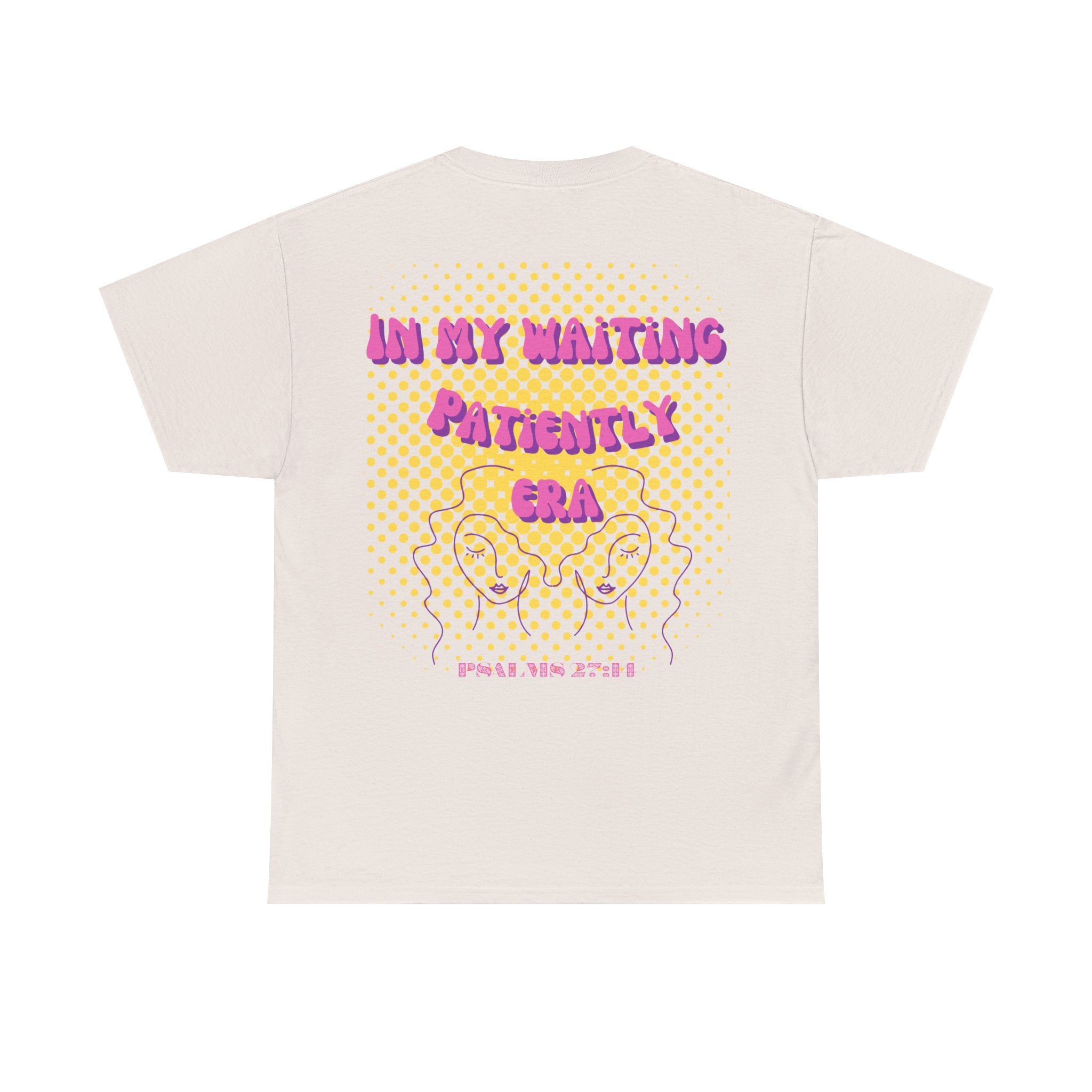 Women's 'In my Waiting Patiently Era' Tee - Yellow Graphic Jersey Short Sleeve