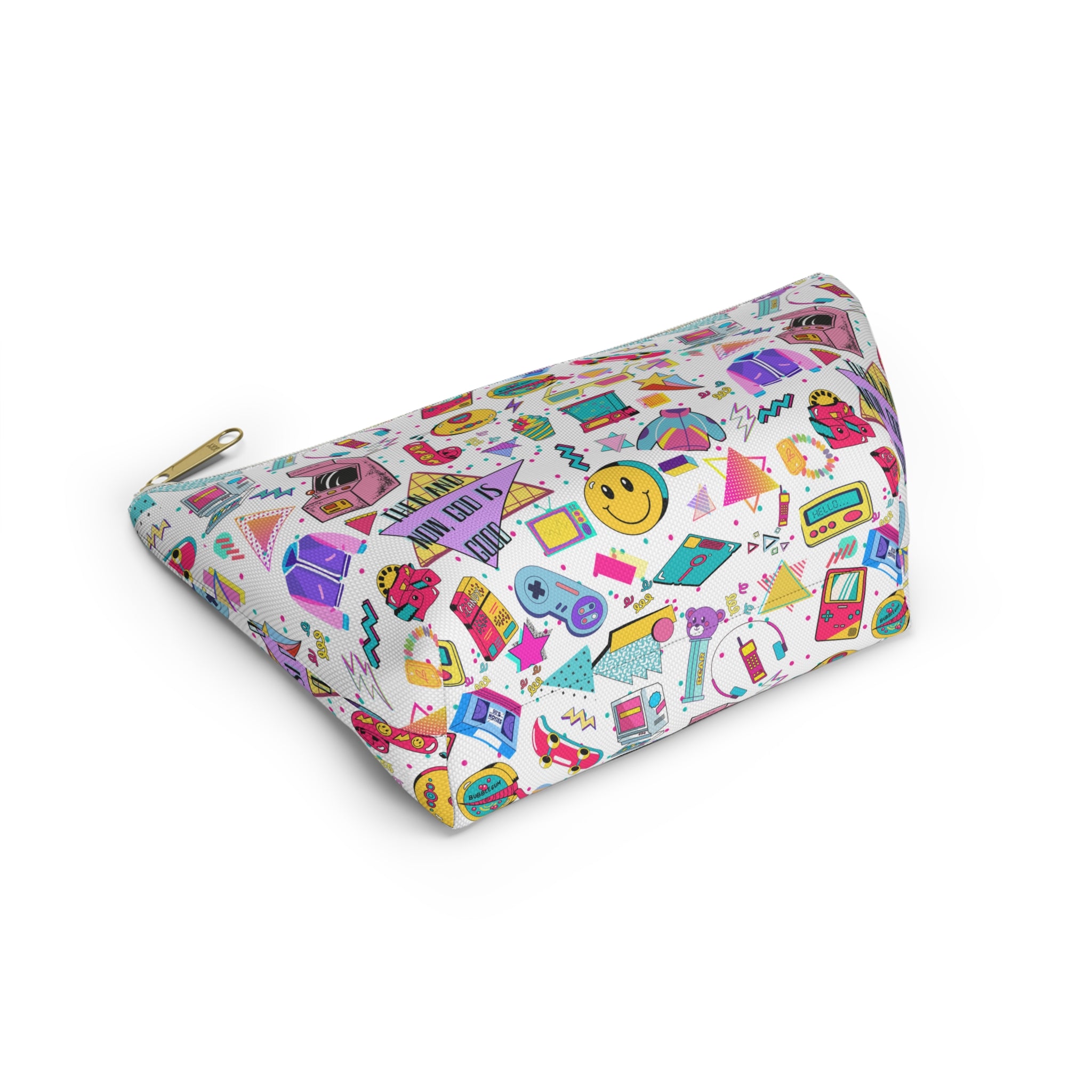 "Then and now God is good" Accessory Pouch — 80's & 90's nostalgia Graphic Bag