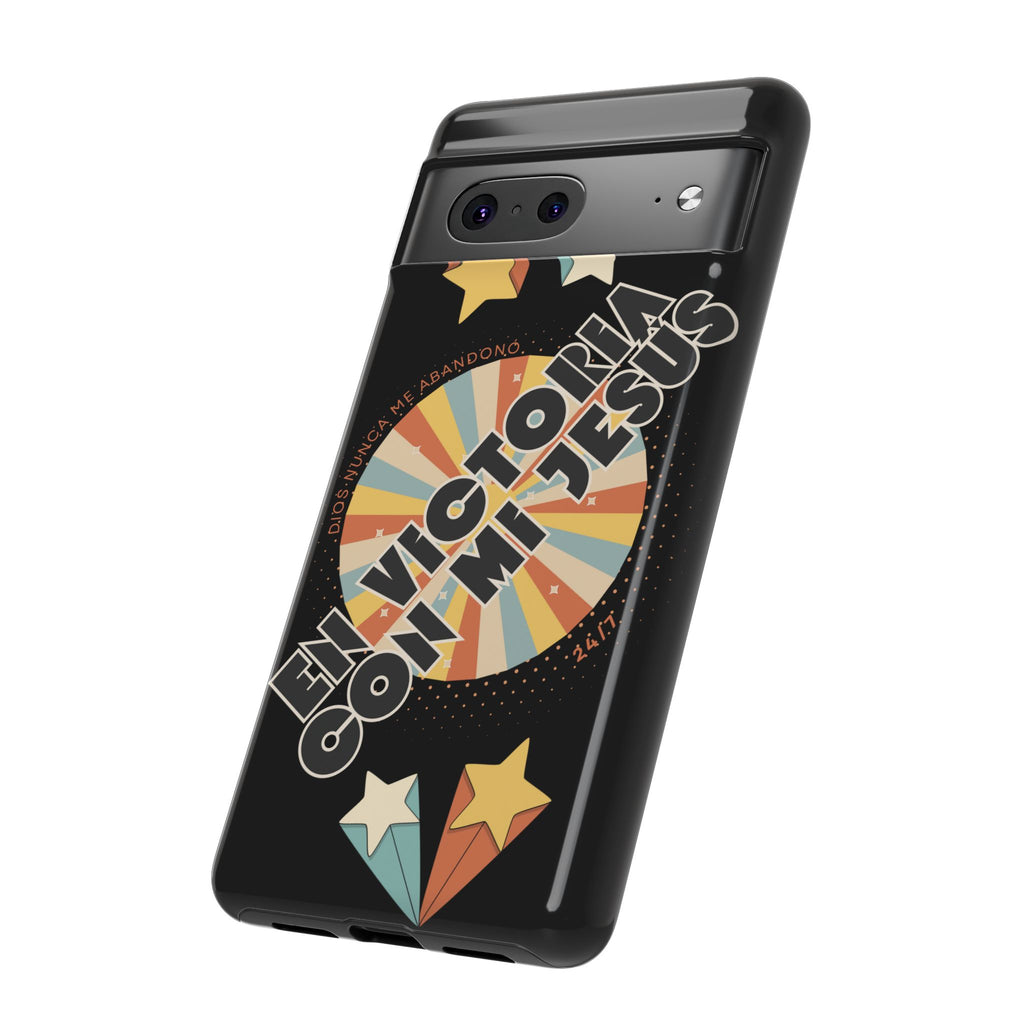 'En Victoria Con Jesús' Retro Protección de telefono