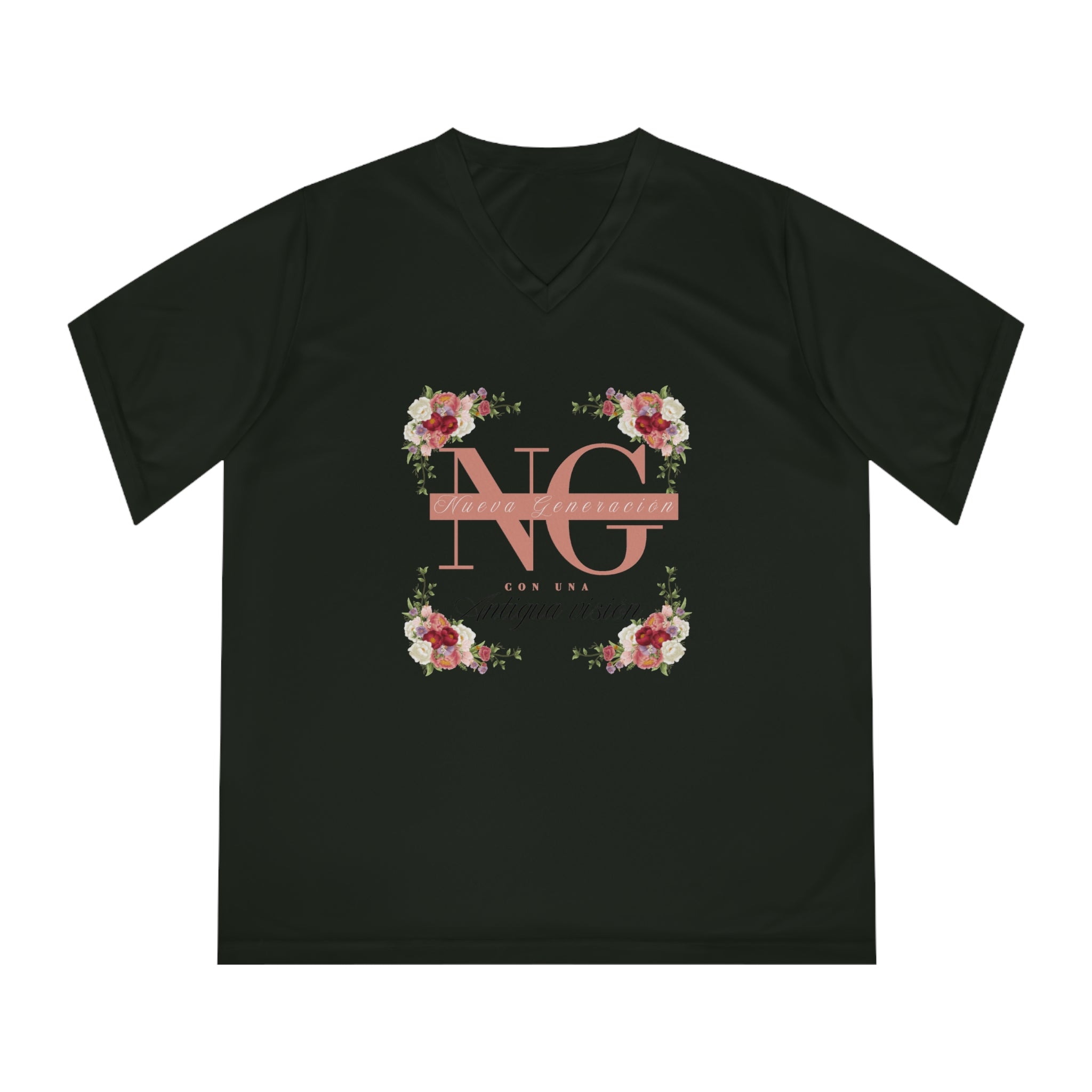 Woman's Spanish Floral Tee — "Nueva generación con una antigua visión"
