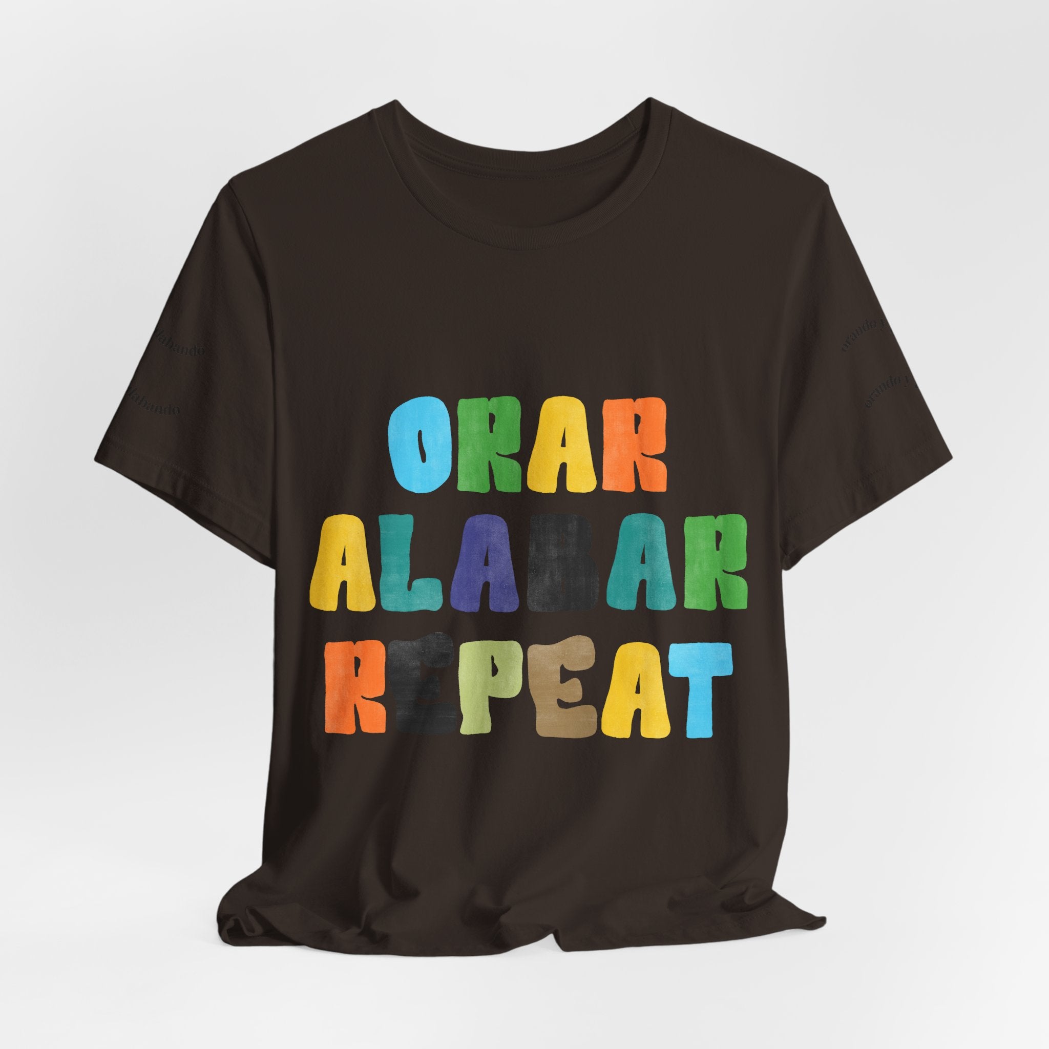 Men's Bilingual "Orar Alabar Repeat" T-Shirt – Camisa de hombres Bilingüe