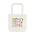 Cotton Tote — "Pray, Praise, Repeat" Colorful Faith Graphic Tote Bag