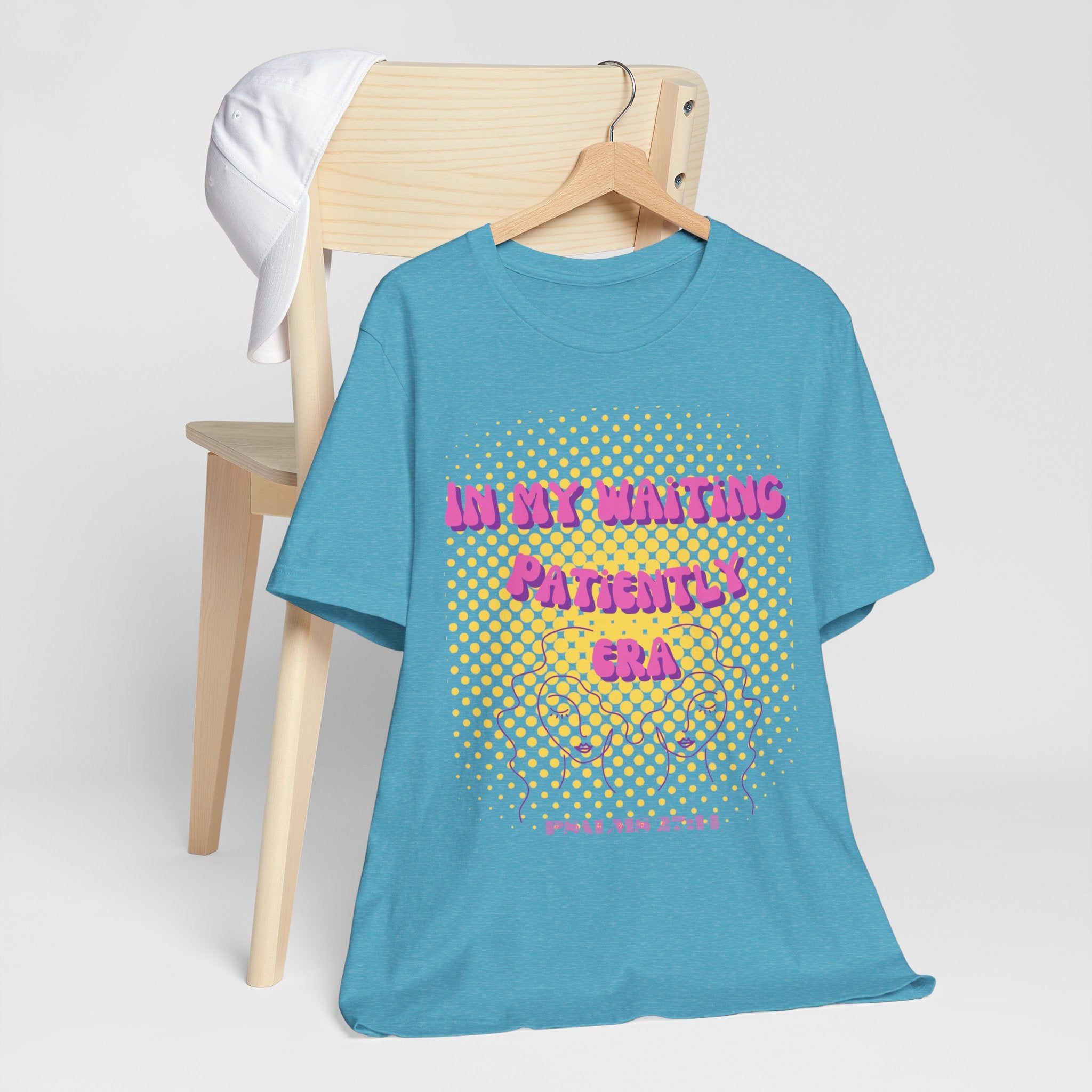 Women's 'In my Waiting Patiently Era' Tee - Yellow Graphic Jersey Short Sleeve