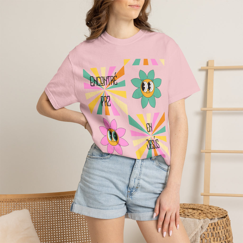 Woman's Spanish "Encontré paz en Jesús"- Camisa Retro Español