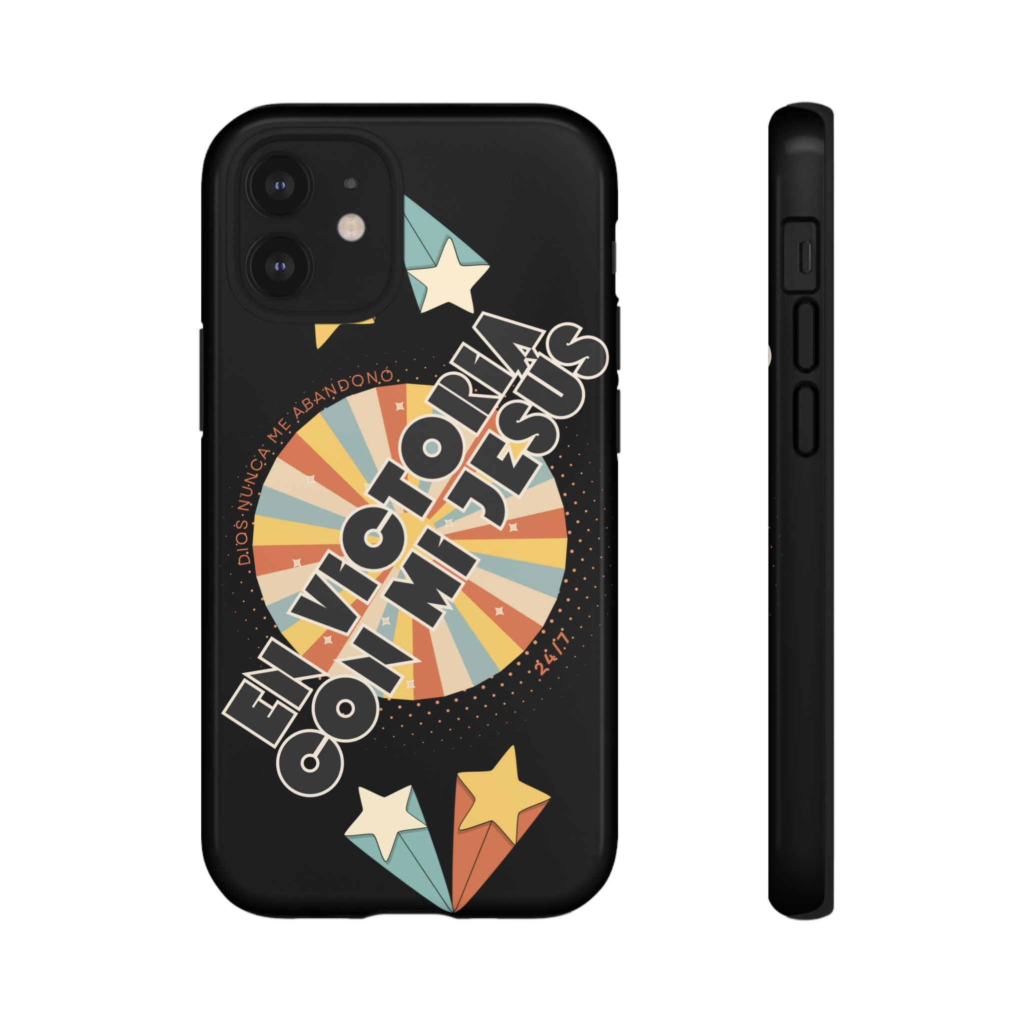 'En Victoria Con Jesús' Retro Protección de telefono