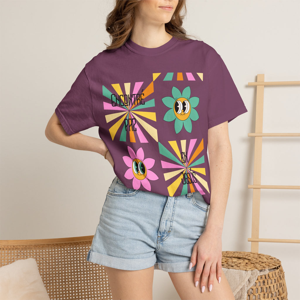 Woman's Spanish "Encontré paz en Jesús"- Camisa Retro Español