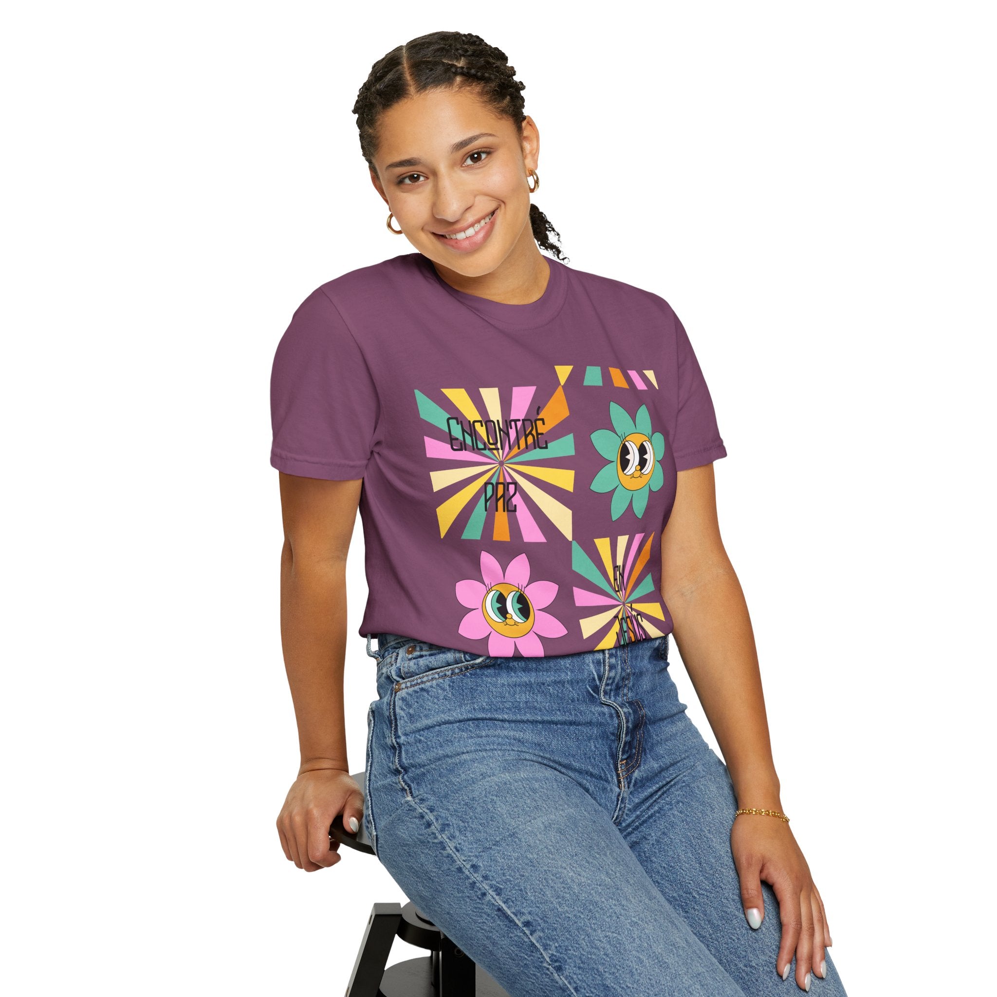 Woman's Spanish "Encontré paz en Jesús"- Camisa Retro Español