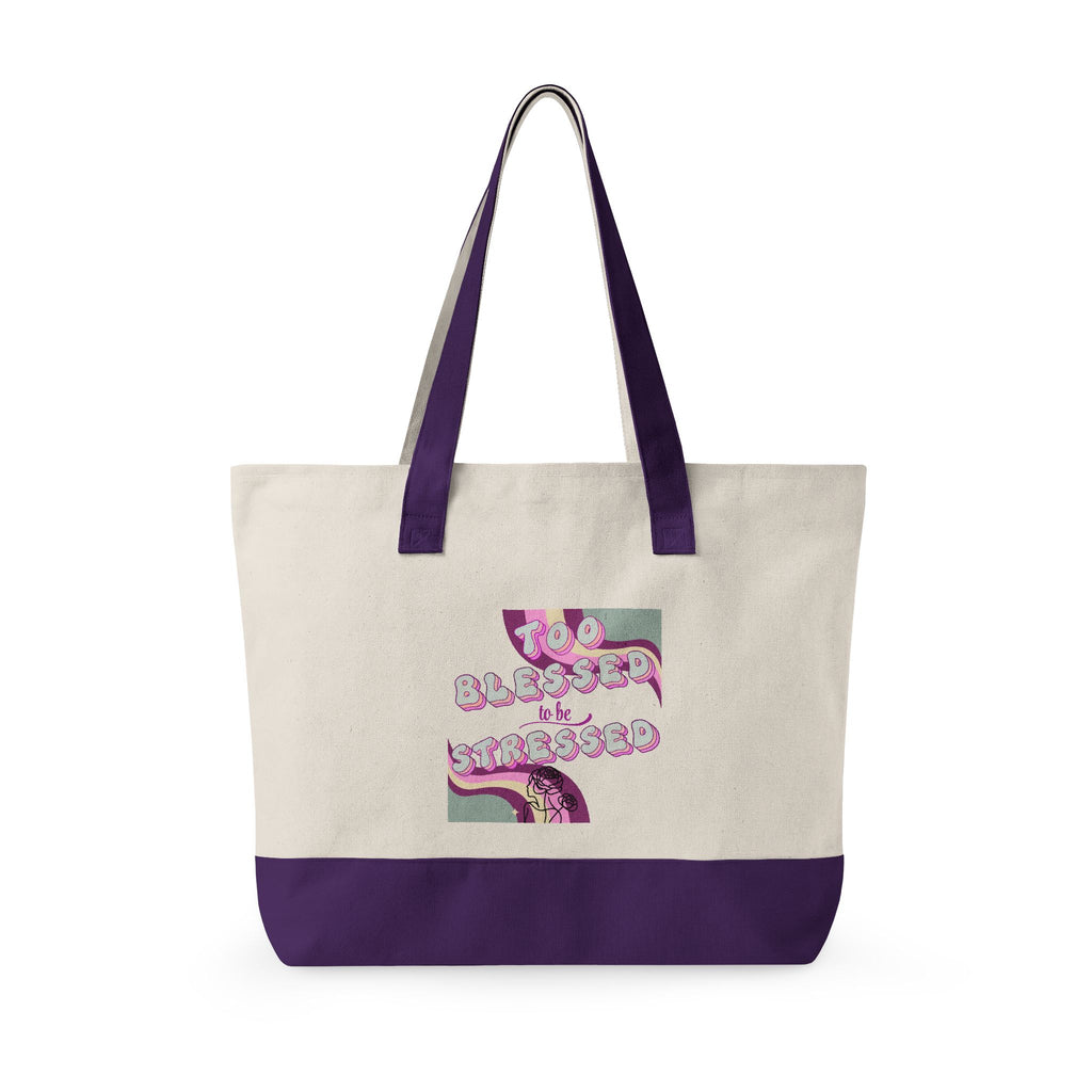 'Too blessed' Tote Bag — Retro Pink Design