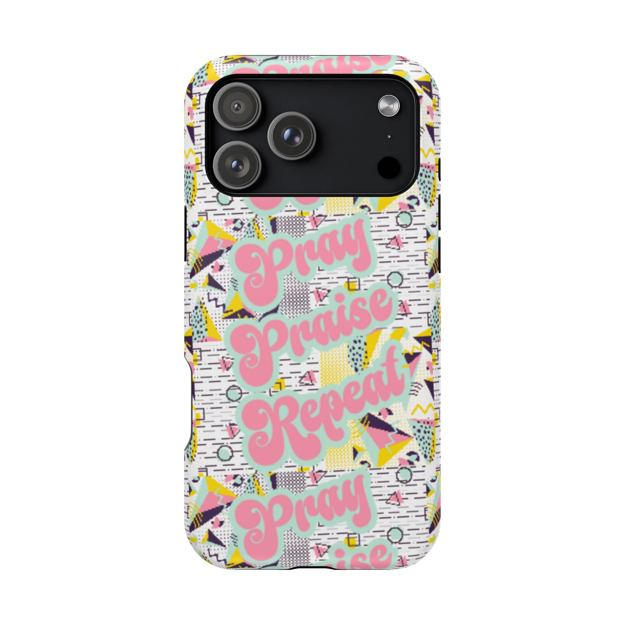 Retro Pray Praise Repeat Women's  Phone Case- Impact-Resistant Cases