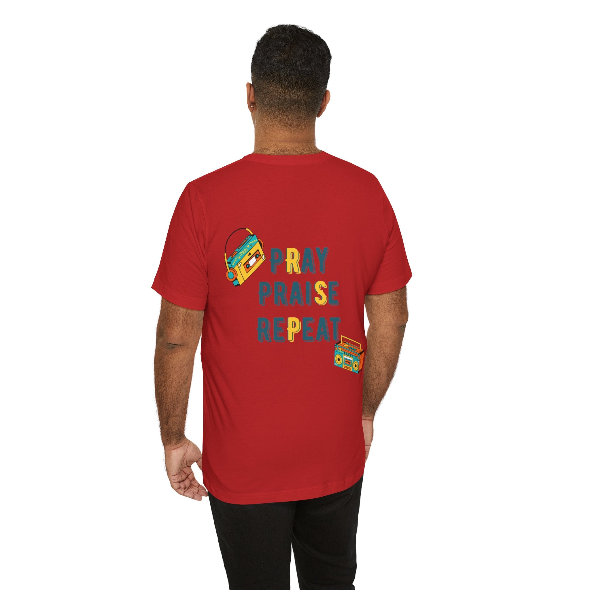 Pray Praise Repeat T-Shirt — Vintage Boombox Christian Tee