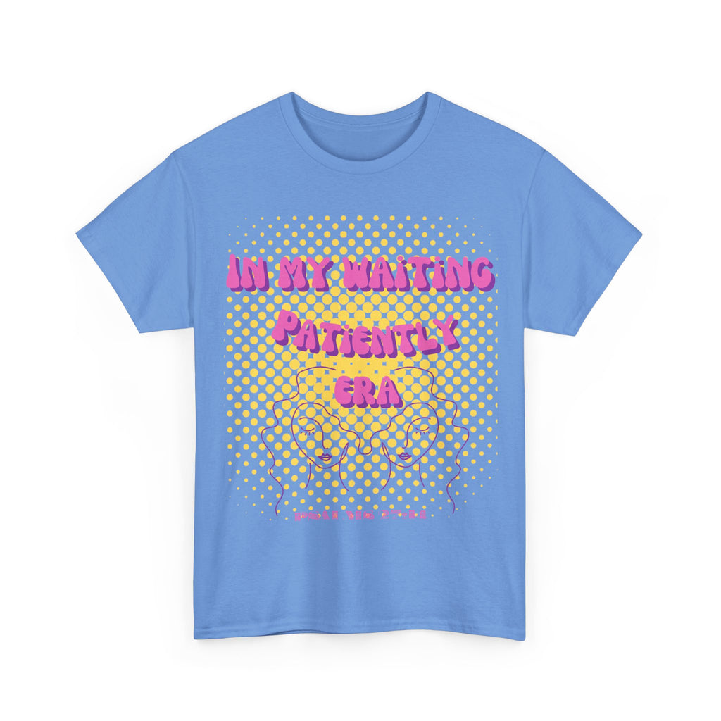 Women's 'In my Waiting Patiently Era' Tee - Yellow Graphic Jersey Short Sleeve