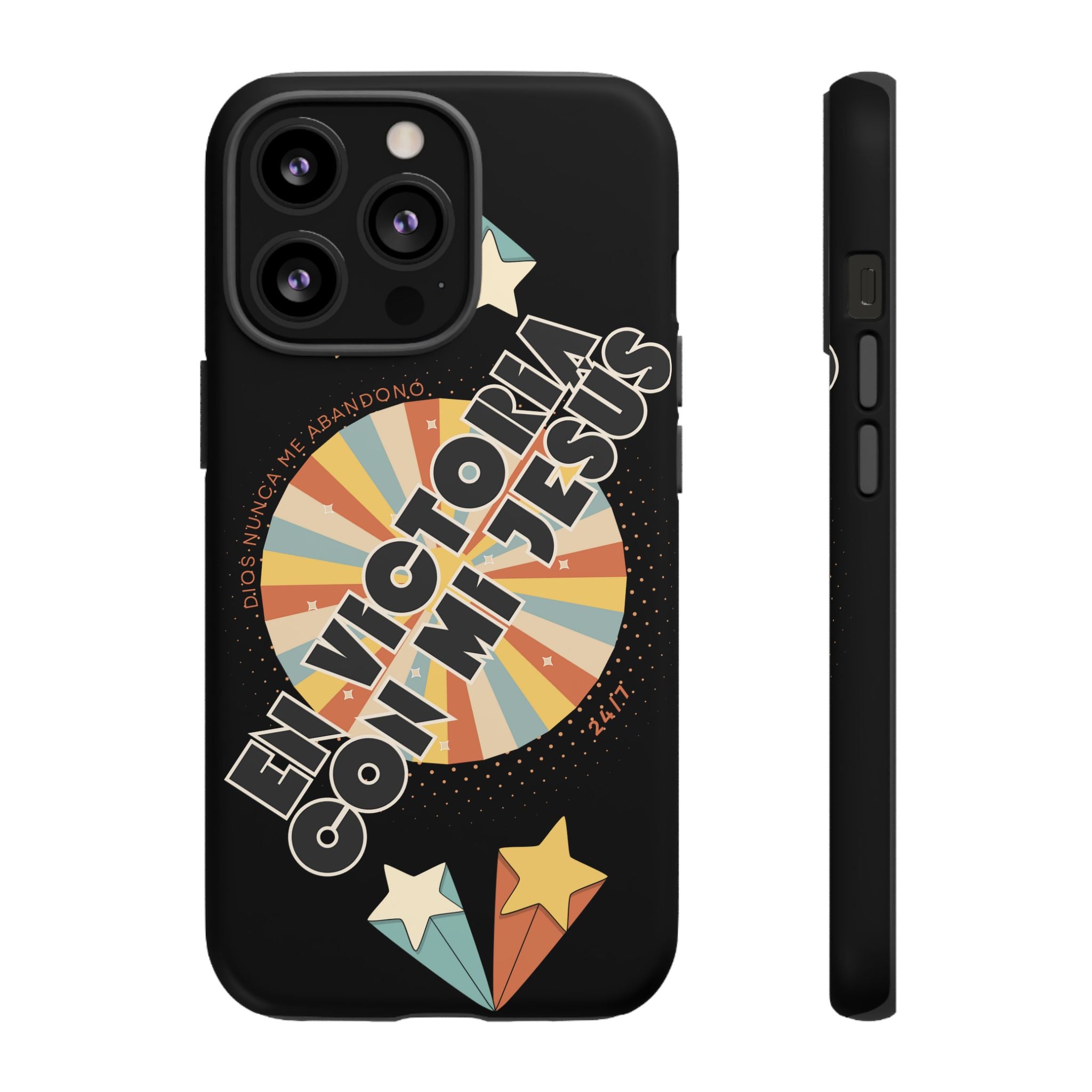 'En Victoria Con Jesús' Retro Protección de telefono