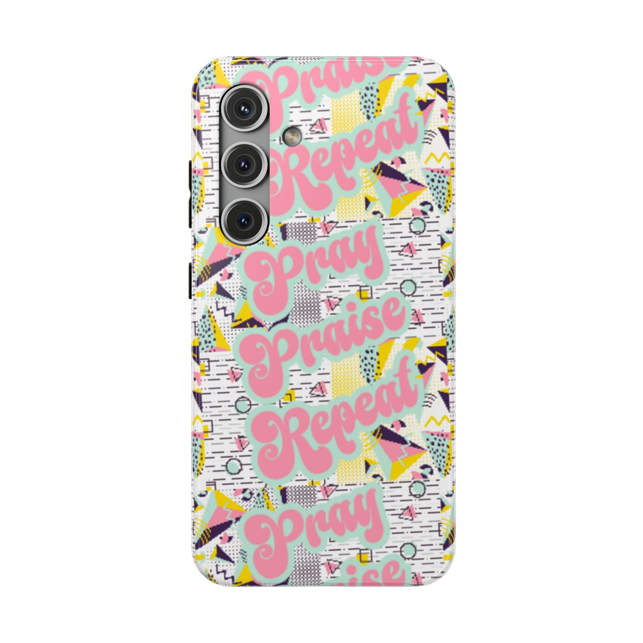 Retro Pray Praise Repeat Women's  Phone Case- Impact-Resistant Cases