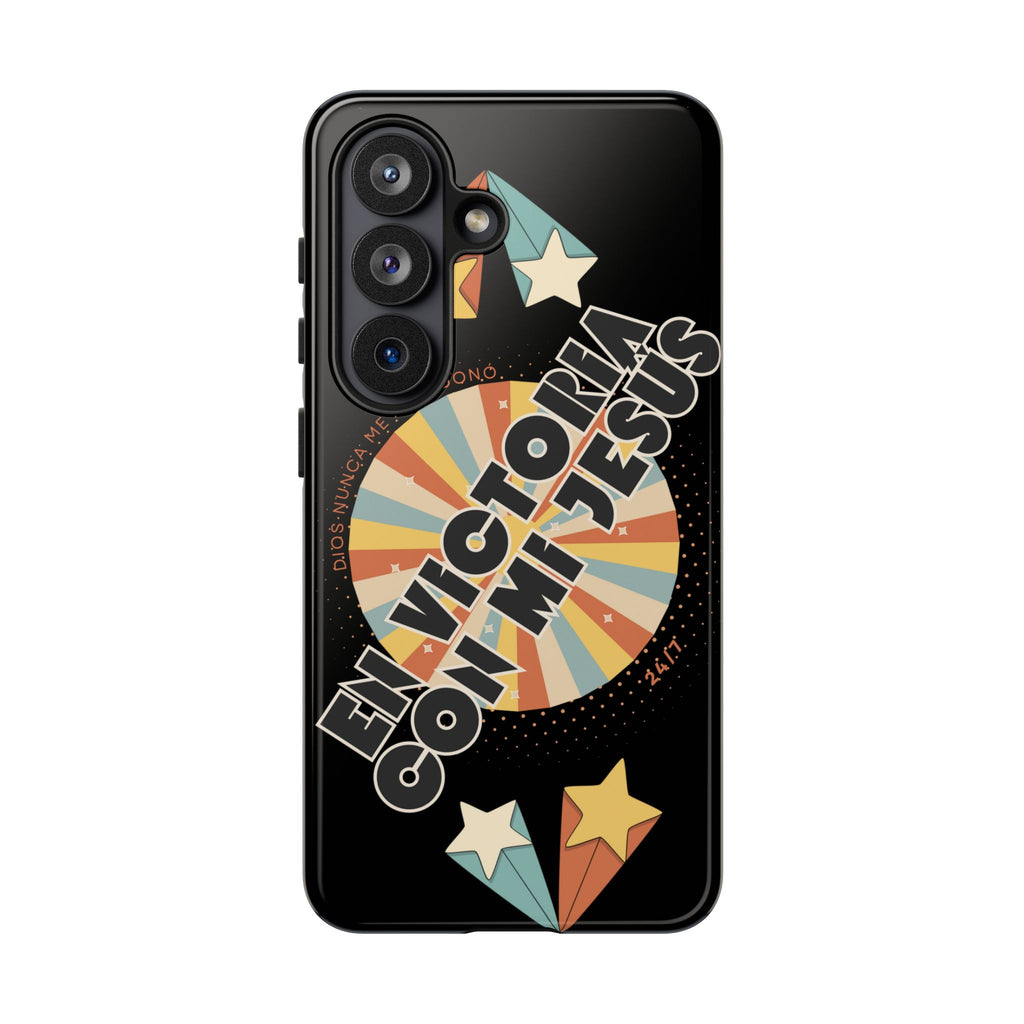 'En Victoria Con Jesús' Retro Protección de telefono