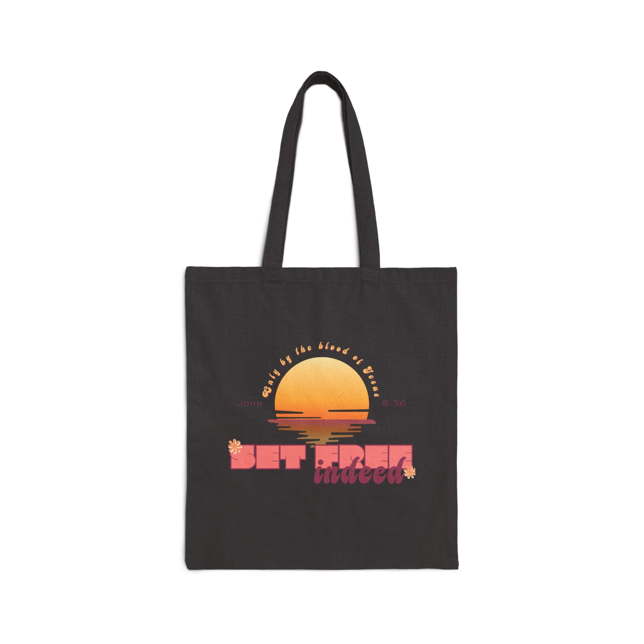 Womens'Tote 'Set free indeed'  Bag — Retro Sunset