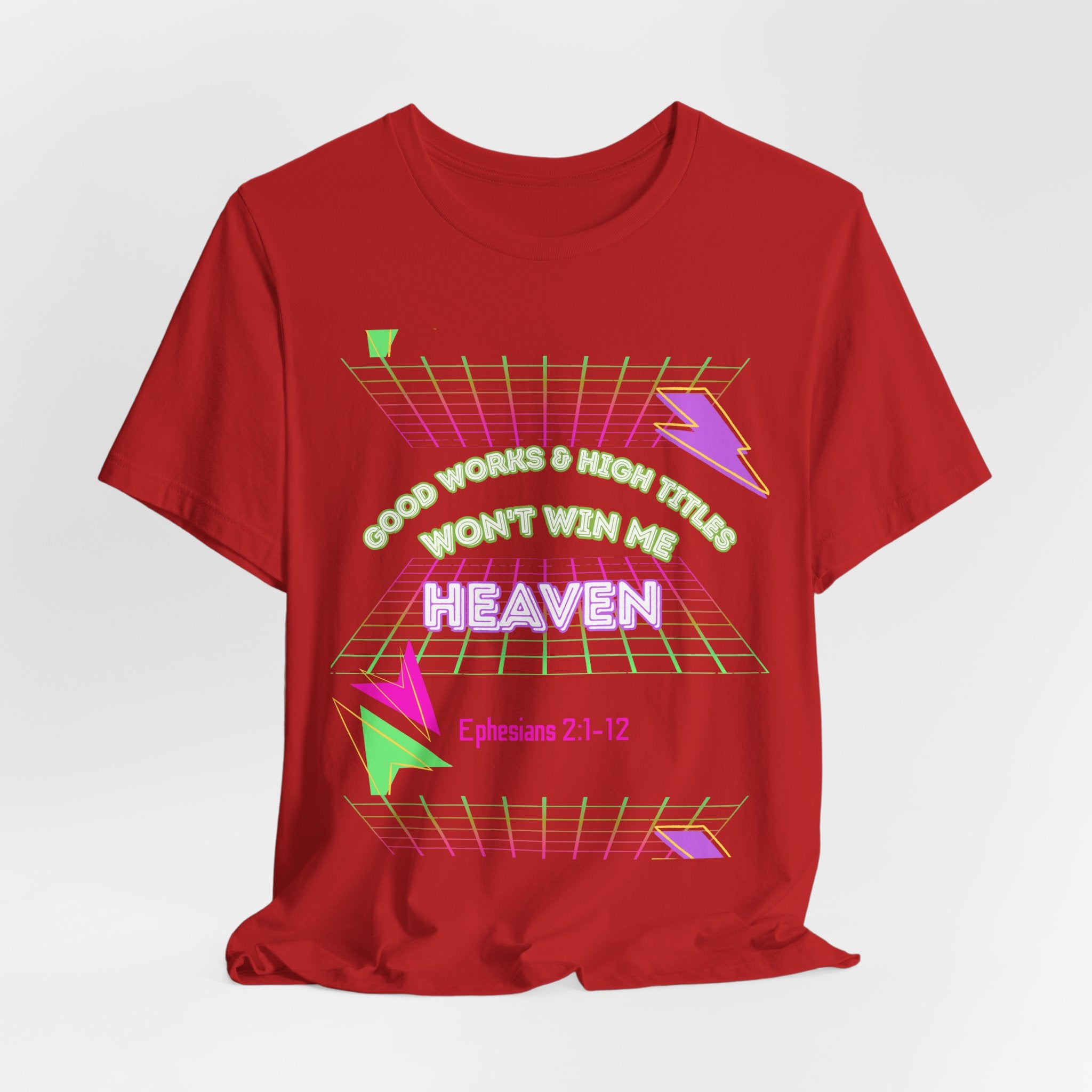 Woman's "Good works" Retro Tee— Ephesians 2:1-12 Retro Christian T-Shirt
