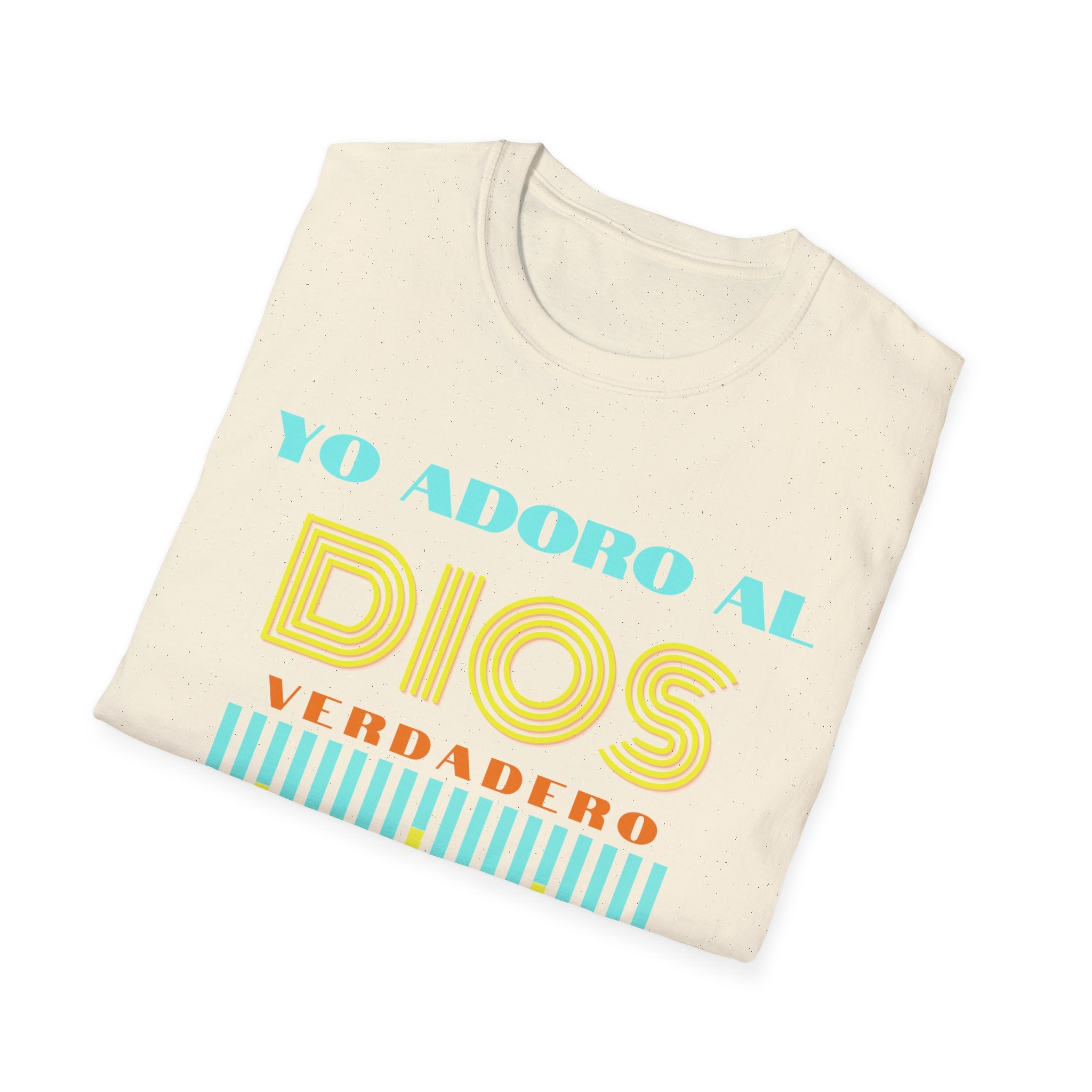 "Yo adoro al Dios verdadero" Camisa Retro —  "Y estos tres son uno" 1Juan 5:7
