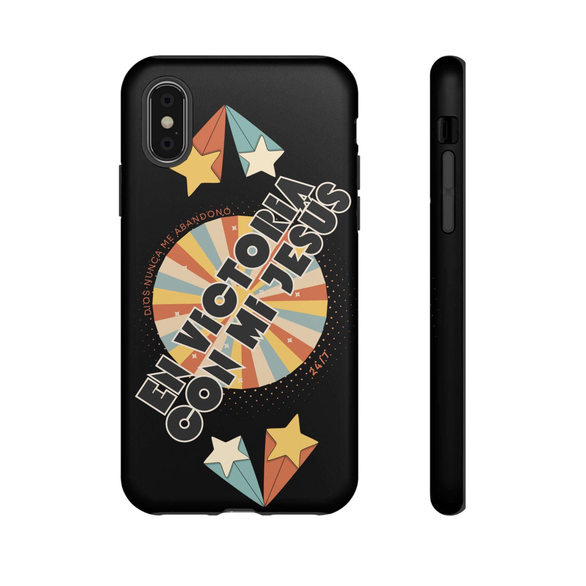'En Victoria Con Jesús' Retro Protección de telefono