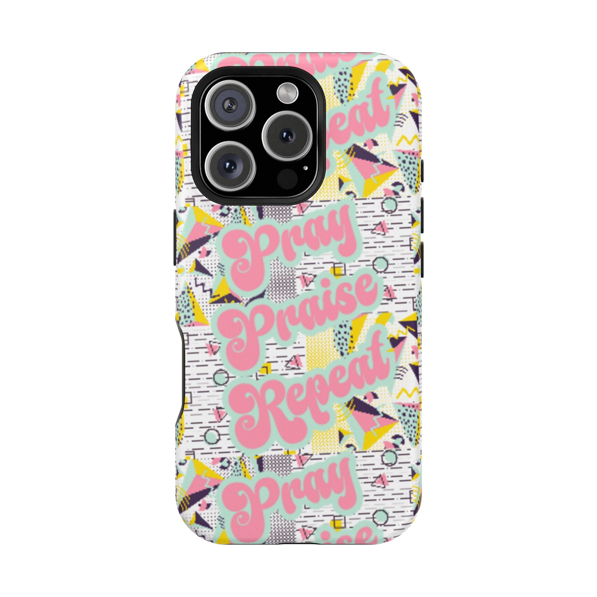 Retro Pray Praise Repeat Women's  Phone Case- Impact-Resistant Cases