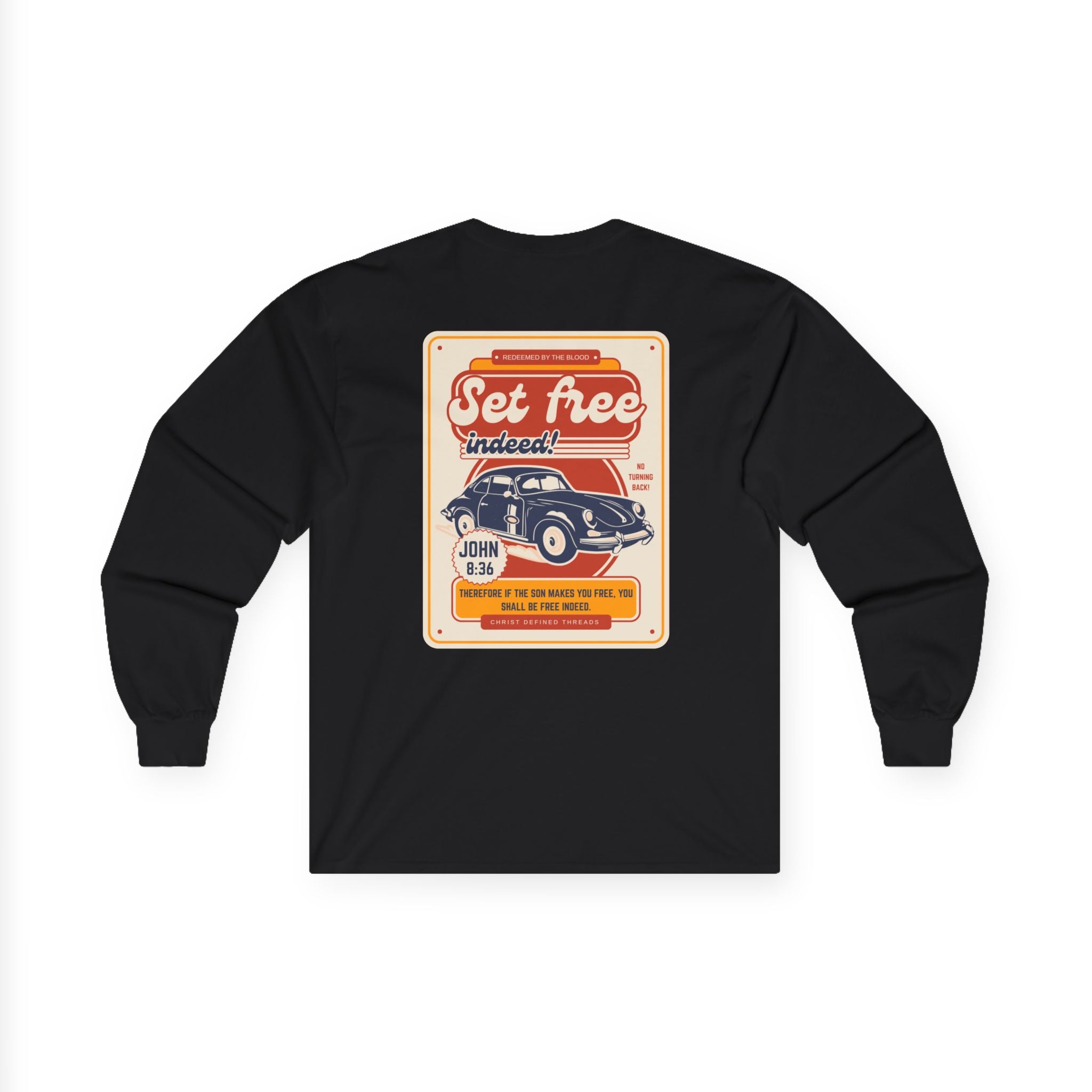 Men's 'Set free indeed' - Ultra Cotton Long Sleeve Tee