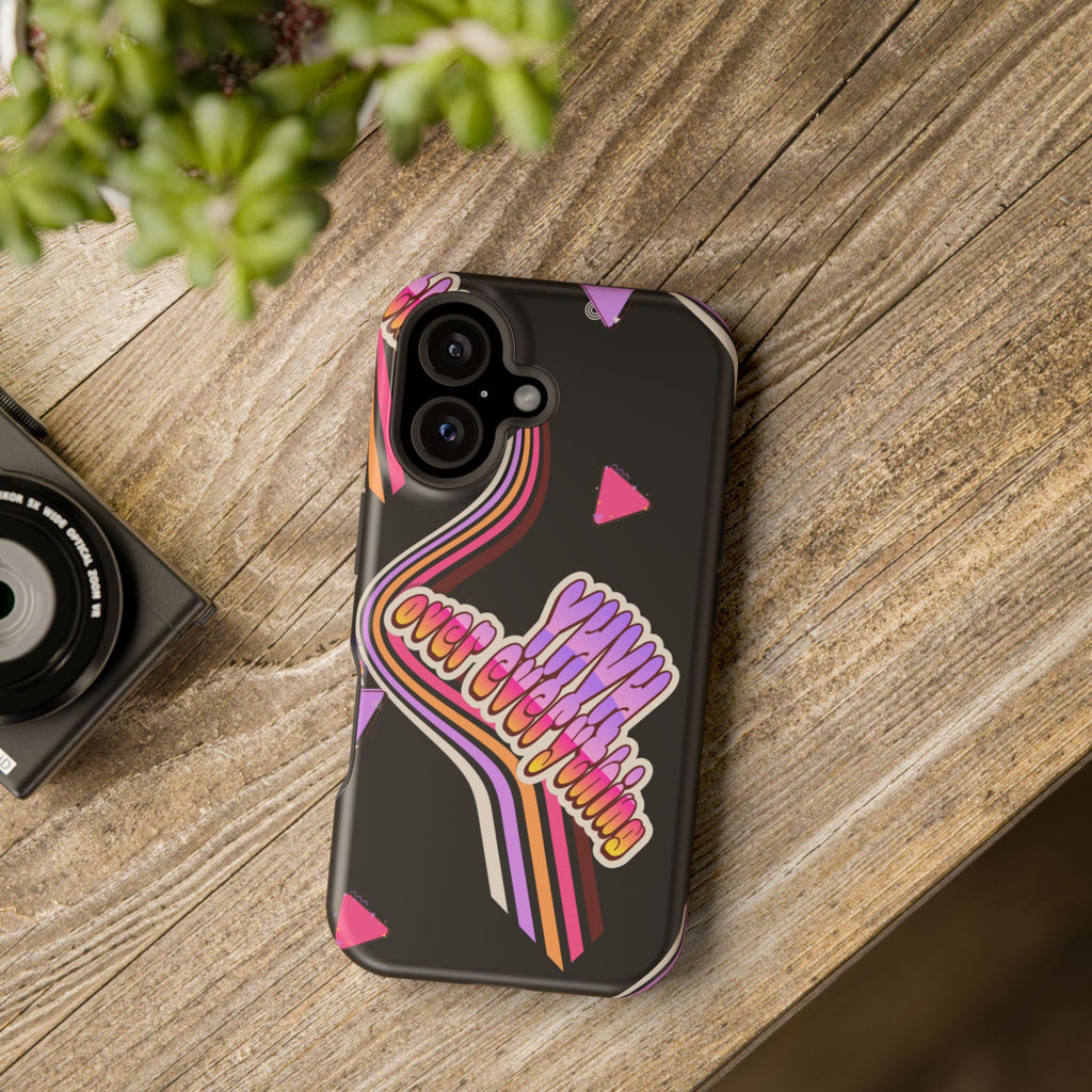 Retro 'YHVH over everything' Magnetic Phone Case — Impact-Resistant Protective Cover