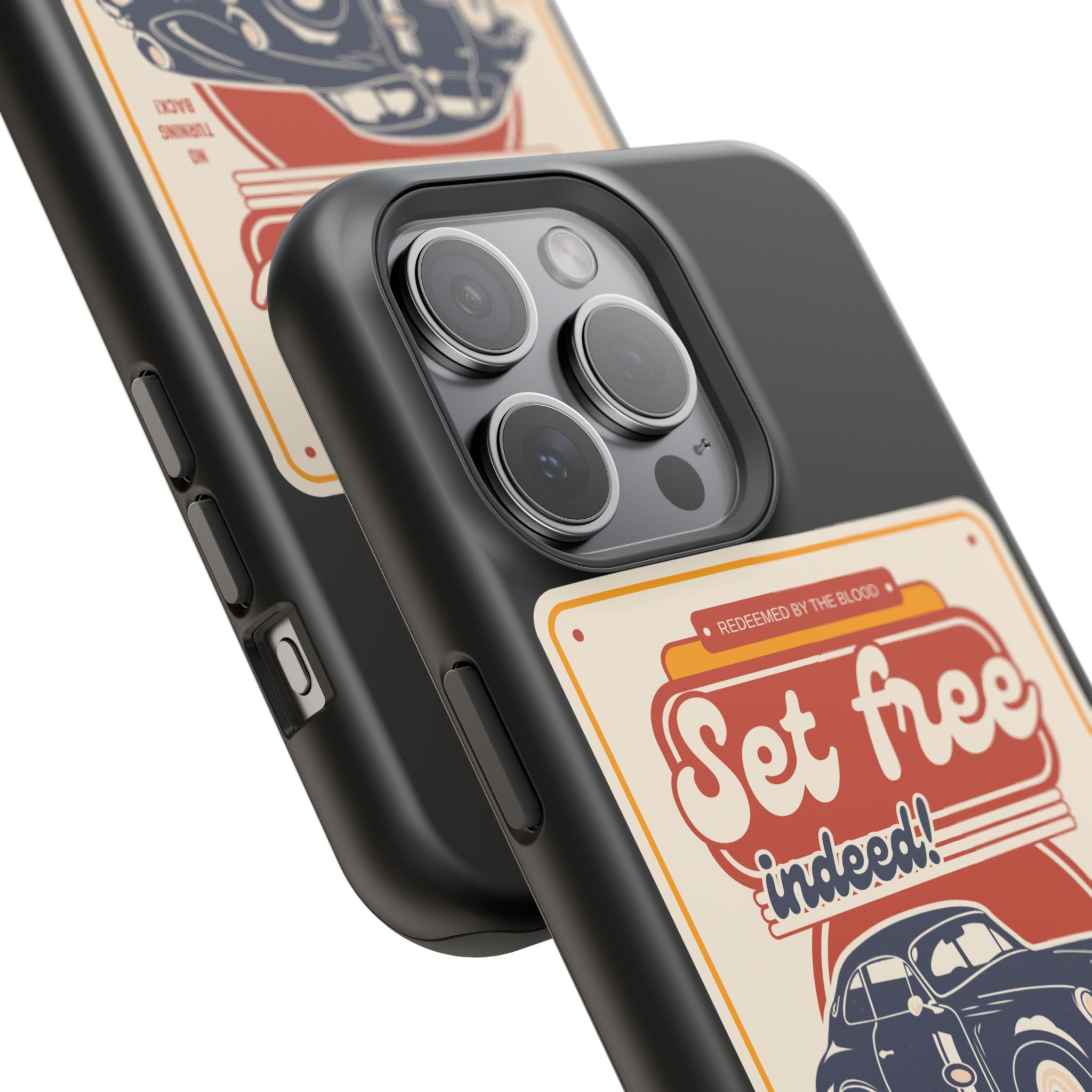 Men's 'Set free indeed' Vintage Graphic Phone Case — Magnetic Impact-Resistant