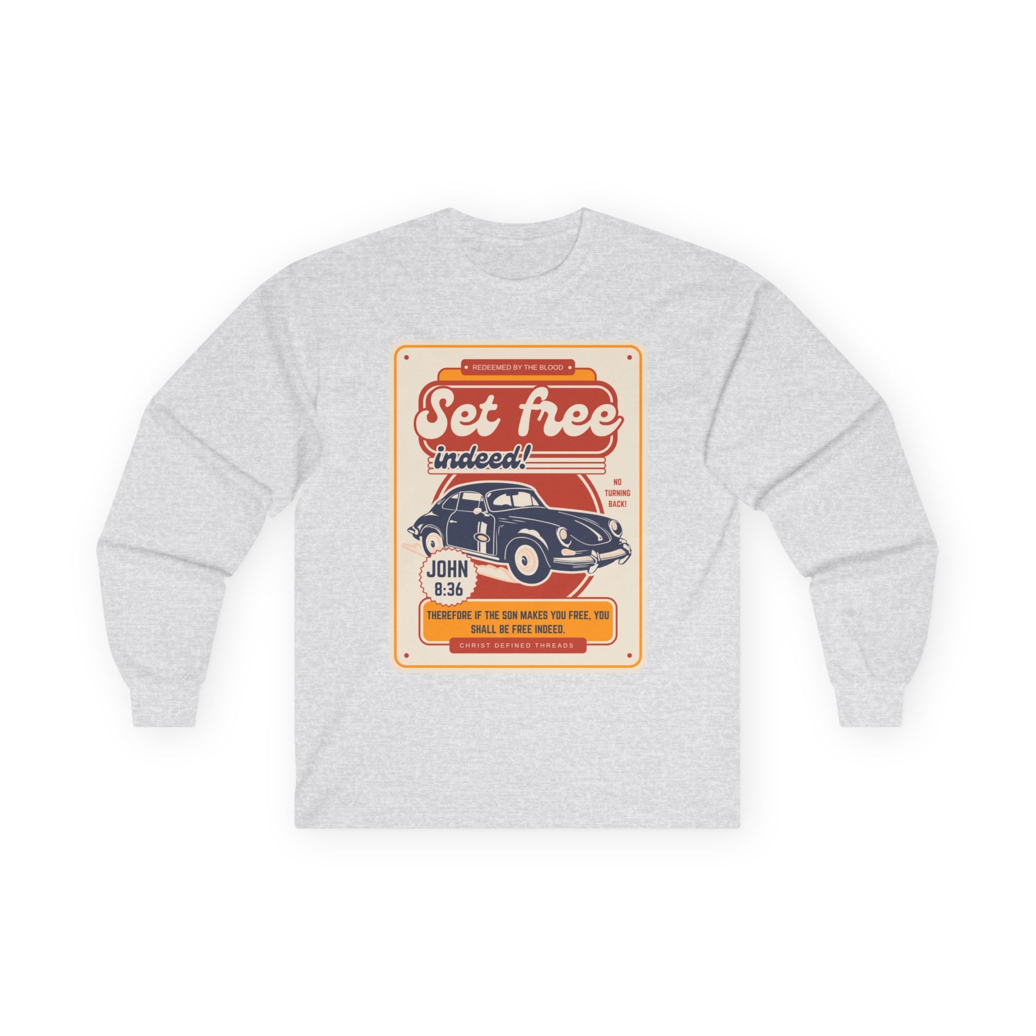 Men's 'Set free indeed' - Ultra Cotton Long Sleeve Tee