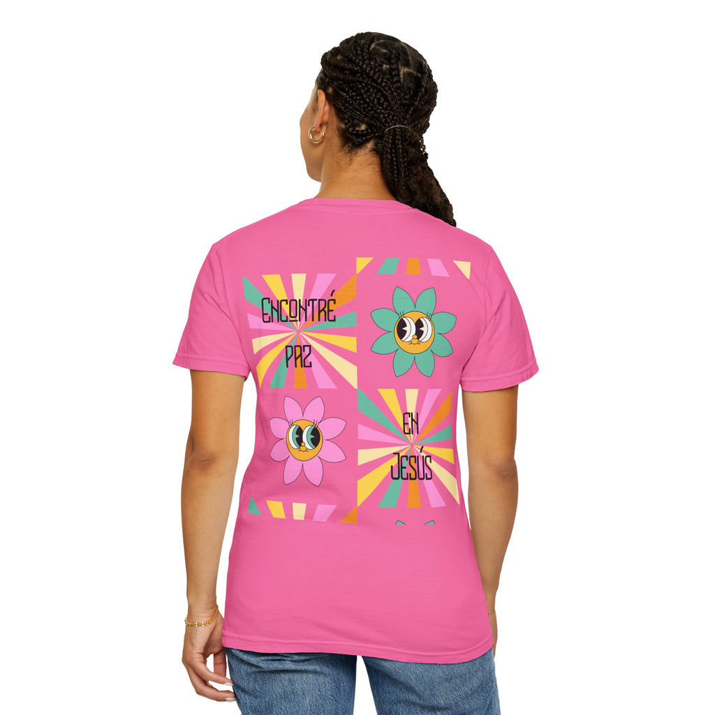 Woman's Spanish "Encontré paz en Jesús"- Camisa Retro Español