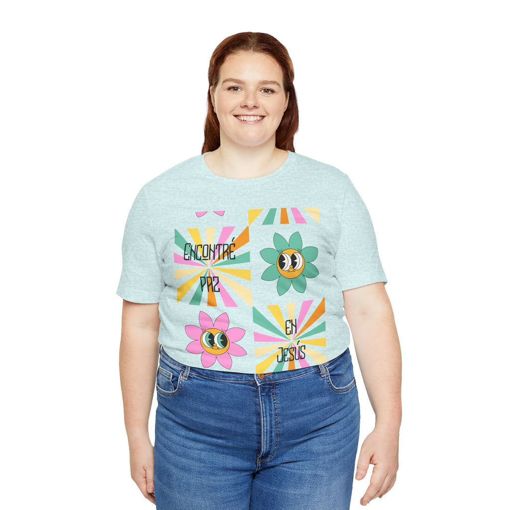 Woman's Spanish "Encontré paz en Jesús"- Camisa Retro Español