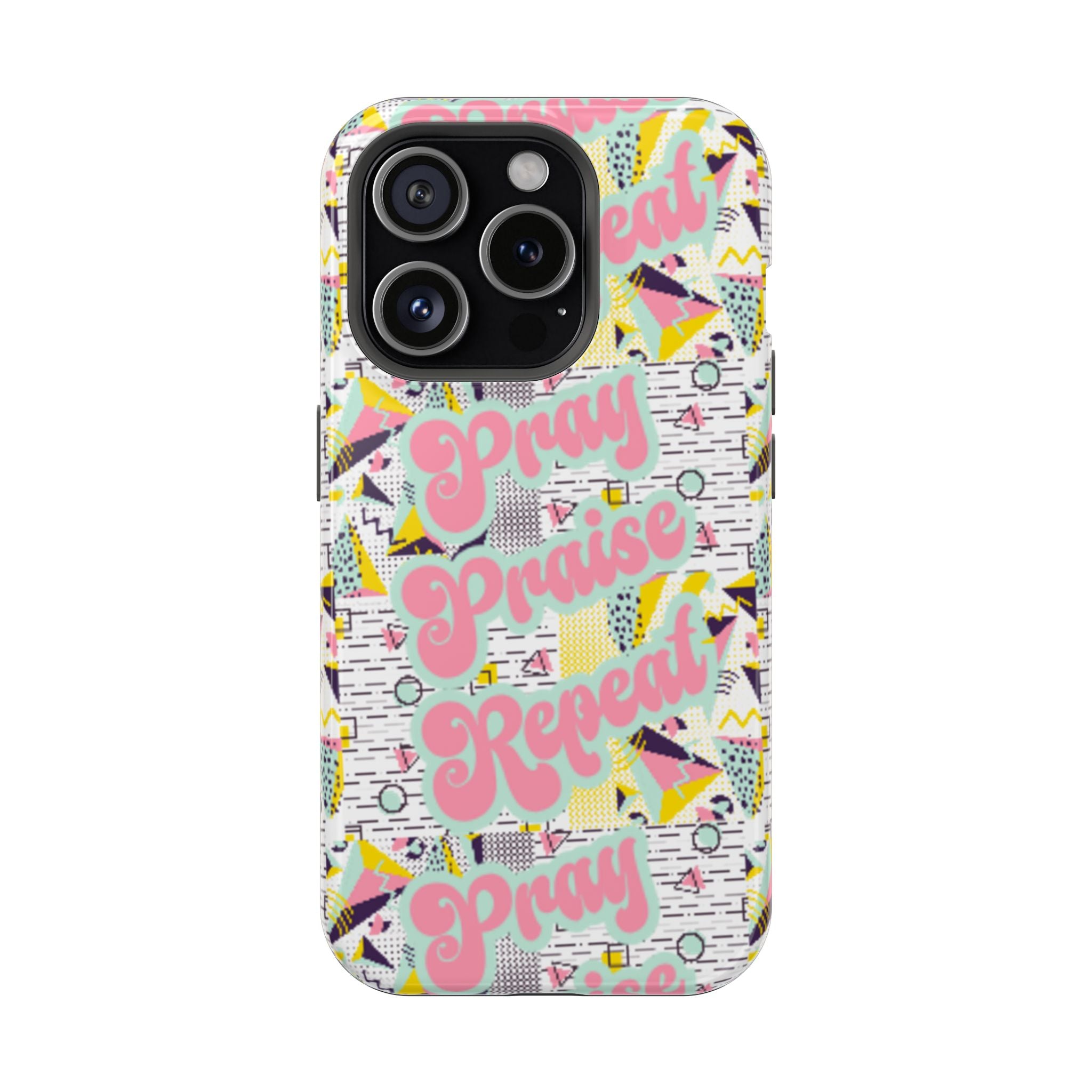 Retro Pray Praise Repeat Women's  Phone Case- Impact-Resistant Cases