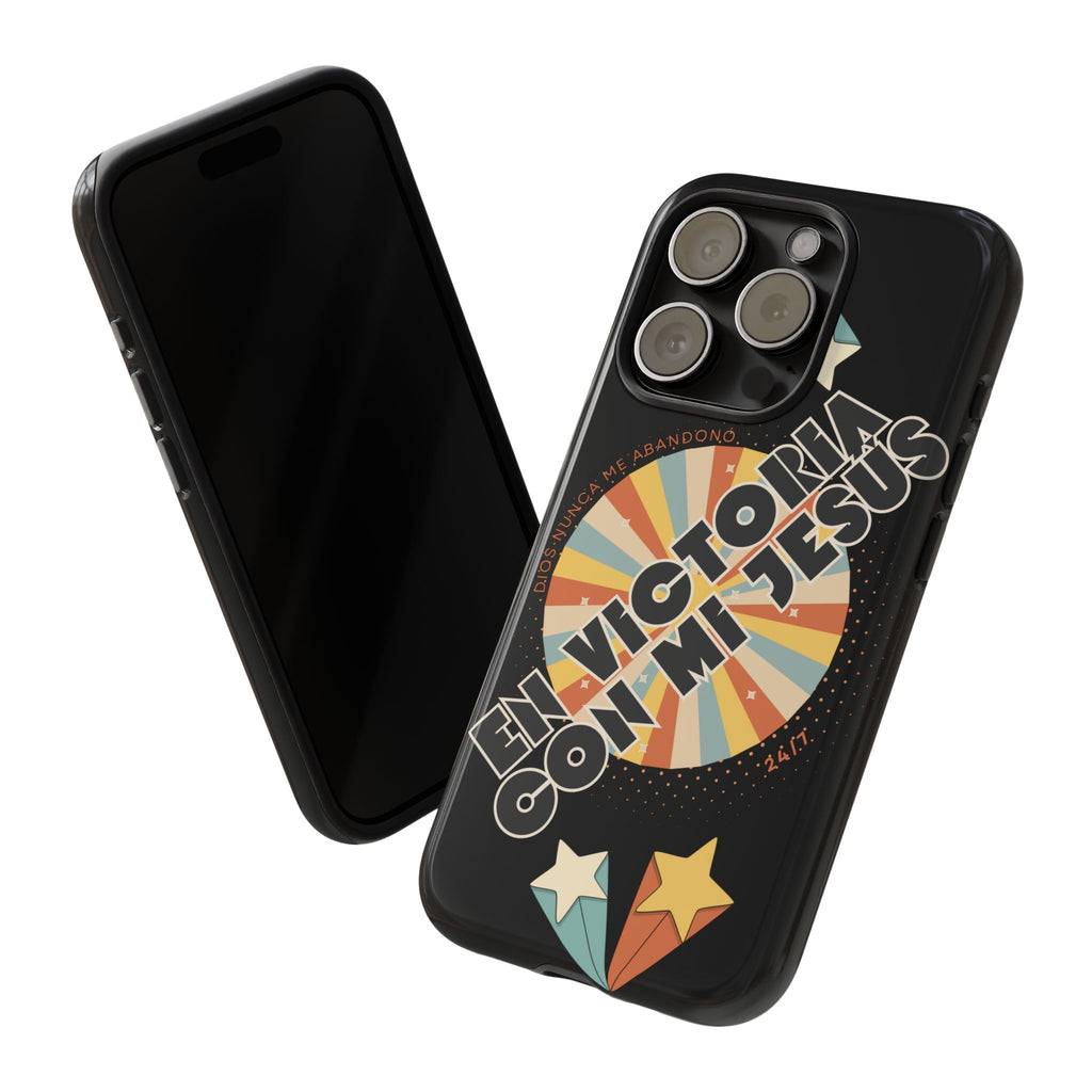 'En Victoria Con Jesús' Retro Protección de telefono