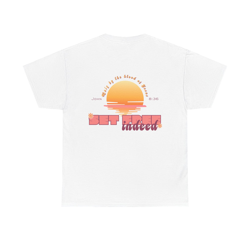 Women's 'Set free indeed' John 8:36- Heavy Cotton Tee