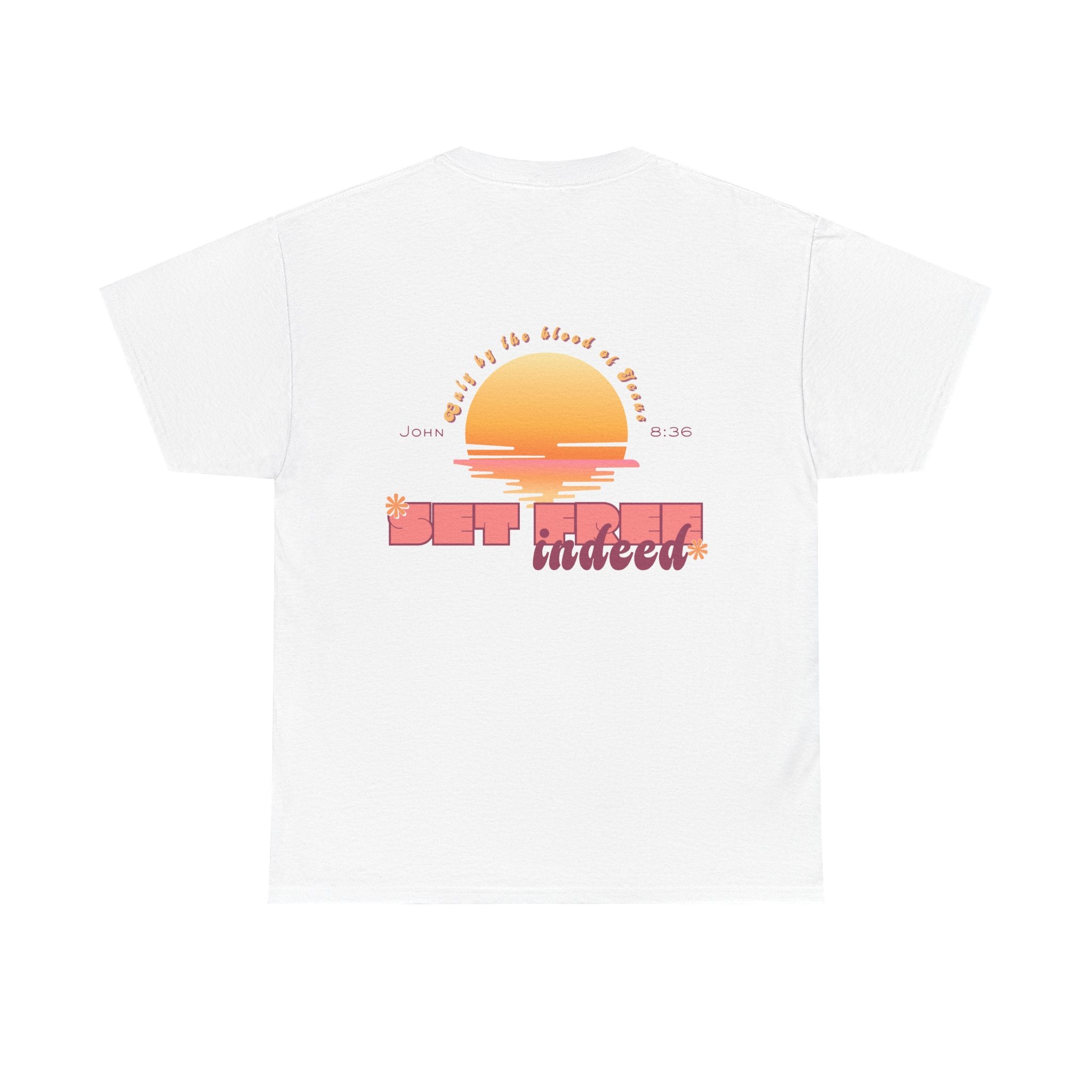Women's 'Set free indeed' John 8:36- Heavy Cotton Tee