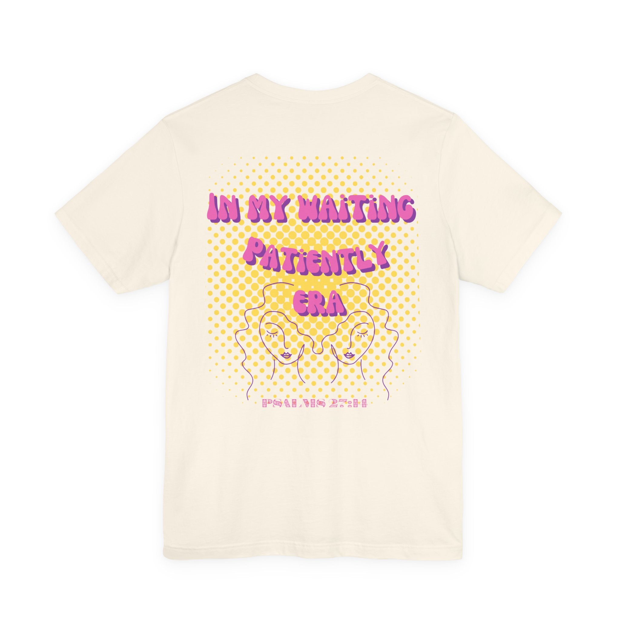 Women's 'In my Waiting Patiently Era' Tee - Yellow Graphic Jersey Short Sleeve