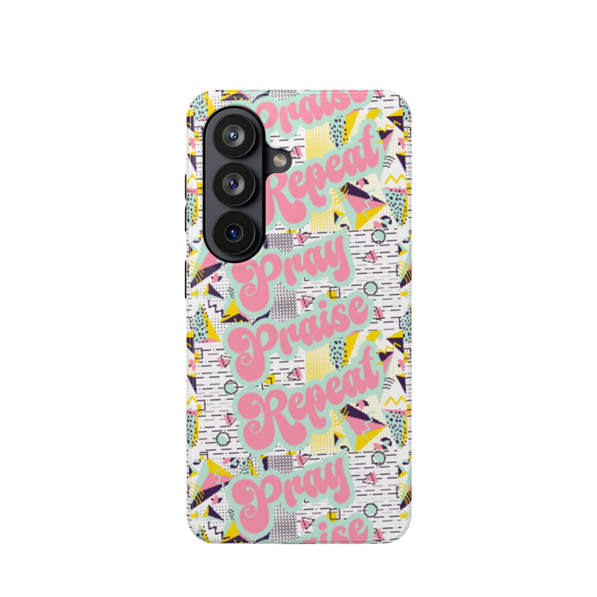 Retro Pray Praise Repeat Women's  Phone Case- Impact-Resistant Cases