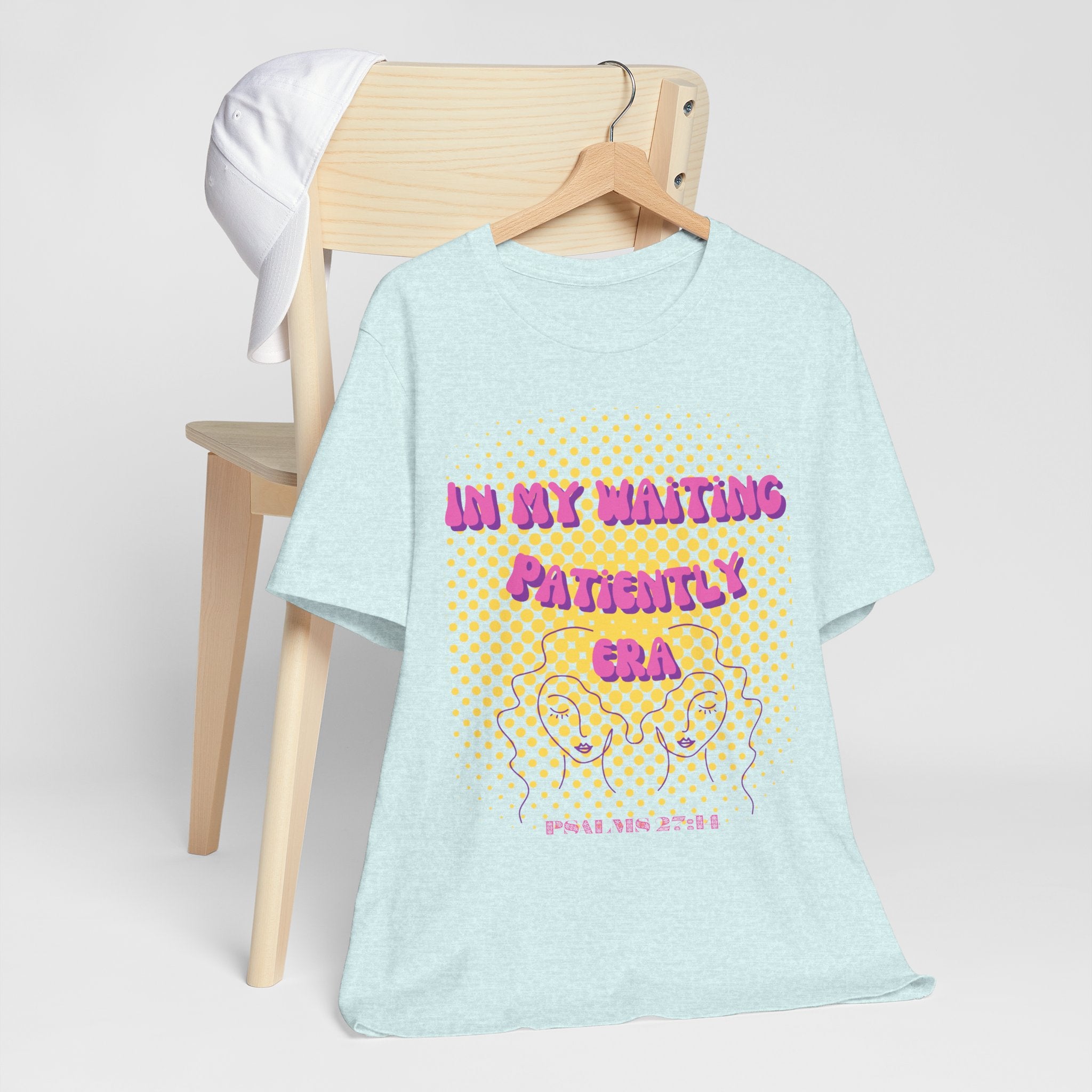 Women's 'In my Waiting Patiently Era' Tee - Yellow Graphic Jersey Short Sleeve