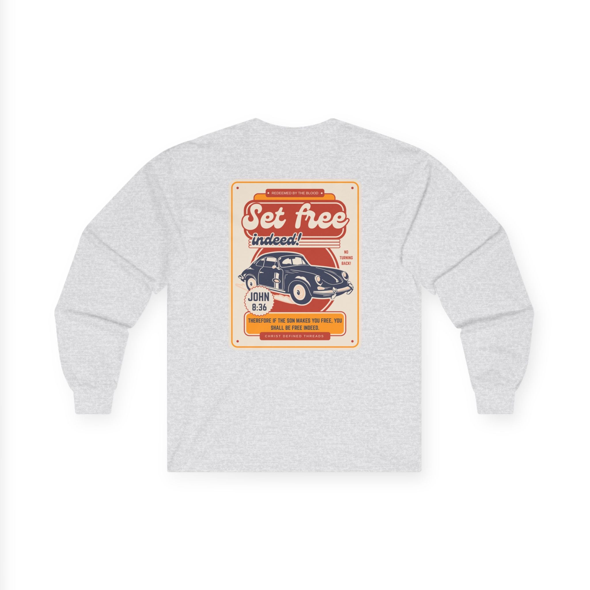Men's 'Set free indeed' - Ultra Cotton Long Sleeve Tee