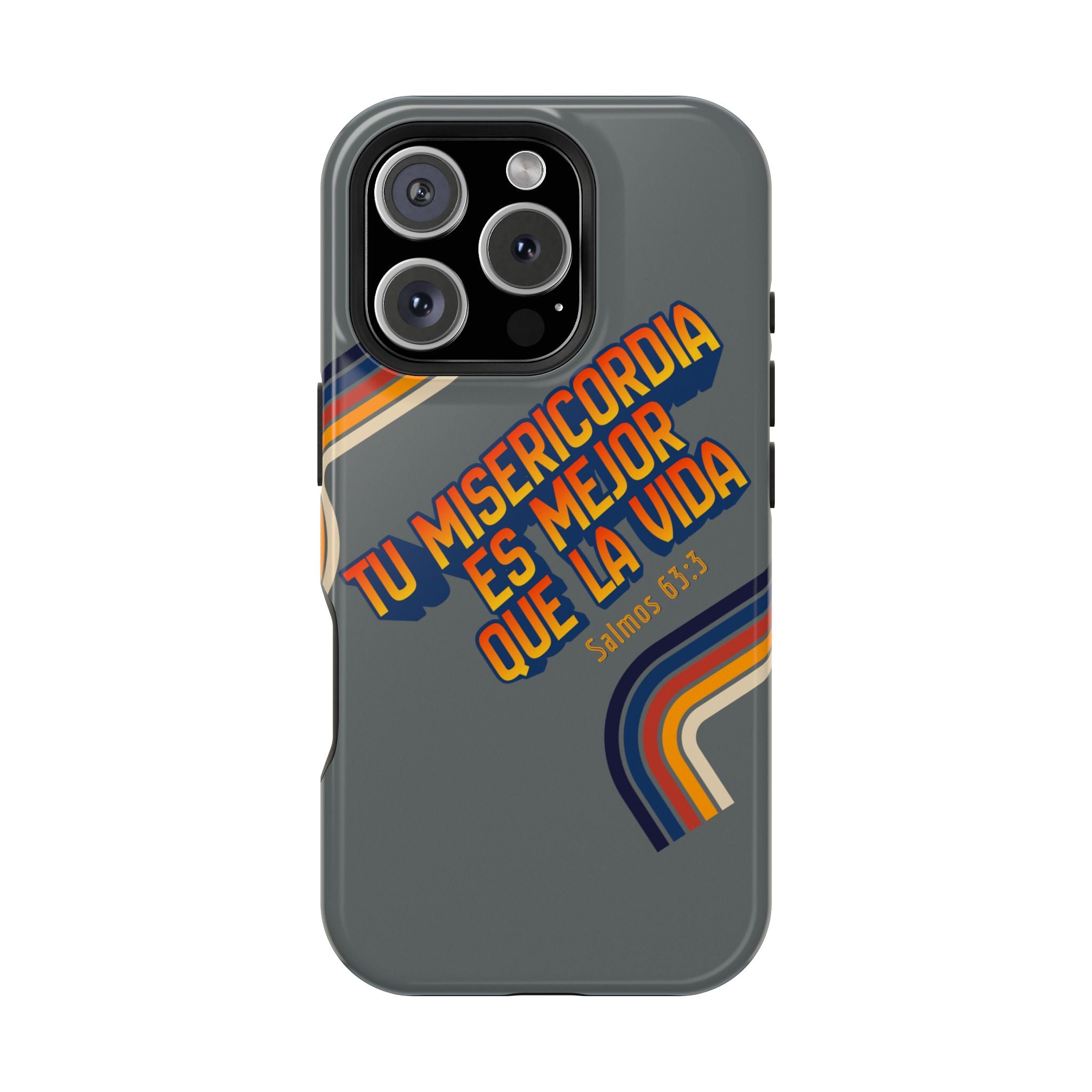 'Tu misericordia es mejor que la vida' Protección para Telefono Sal 63:3 —  Magnético y resistente al impacti