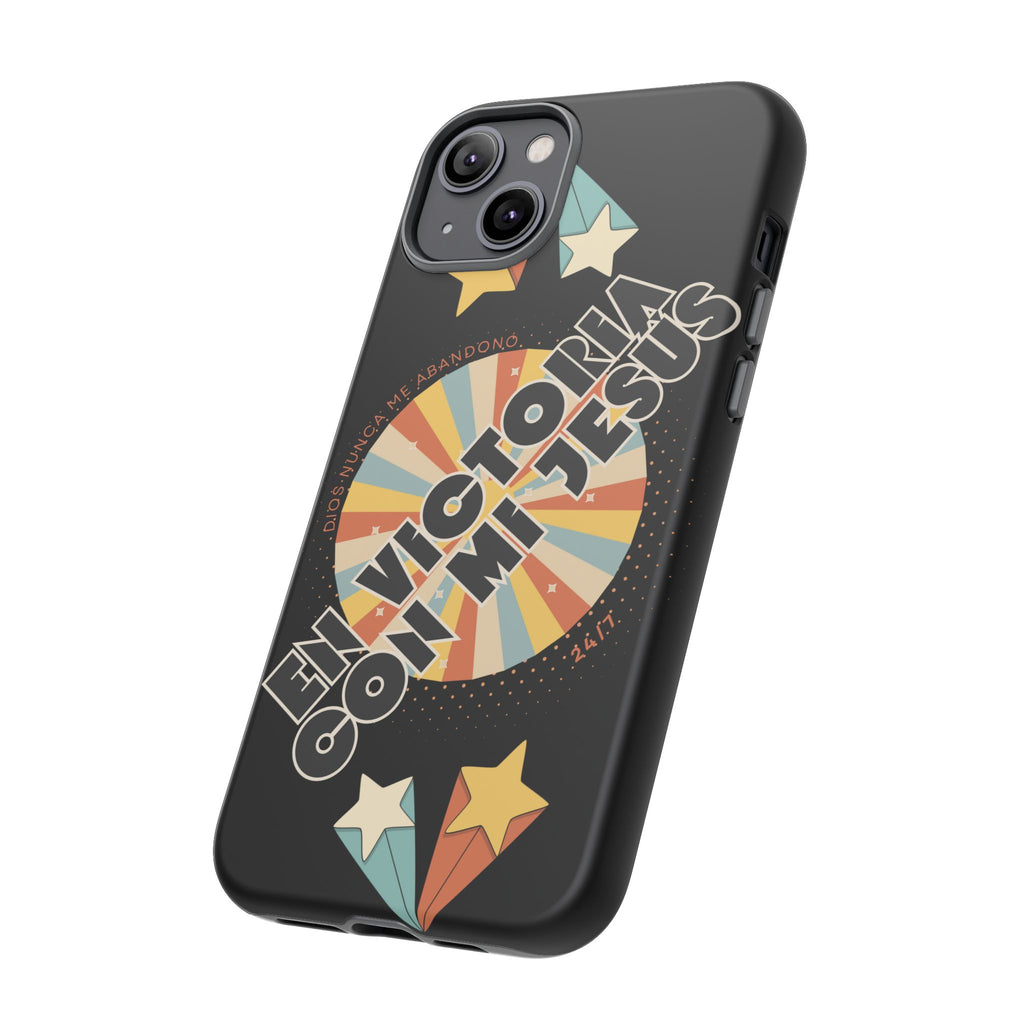 'En Victoria Con Jesús' Retro Protección de telefono