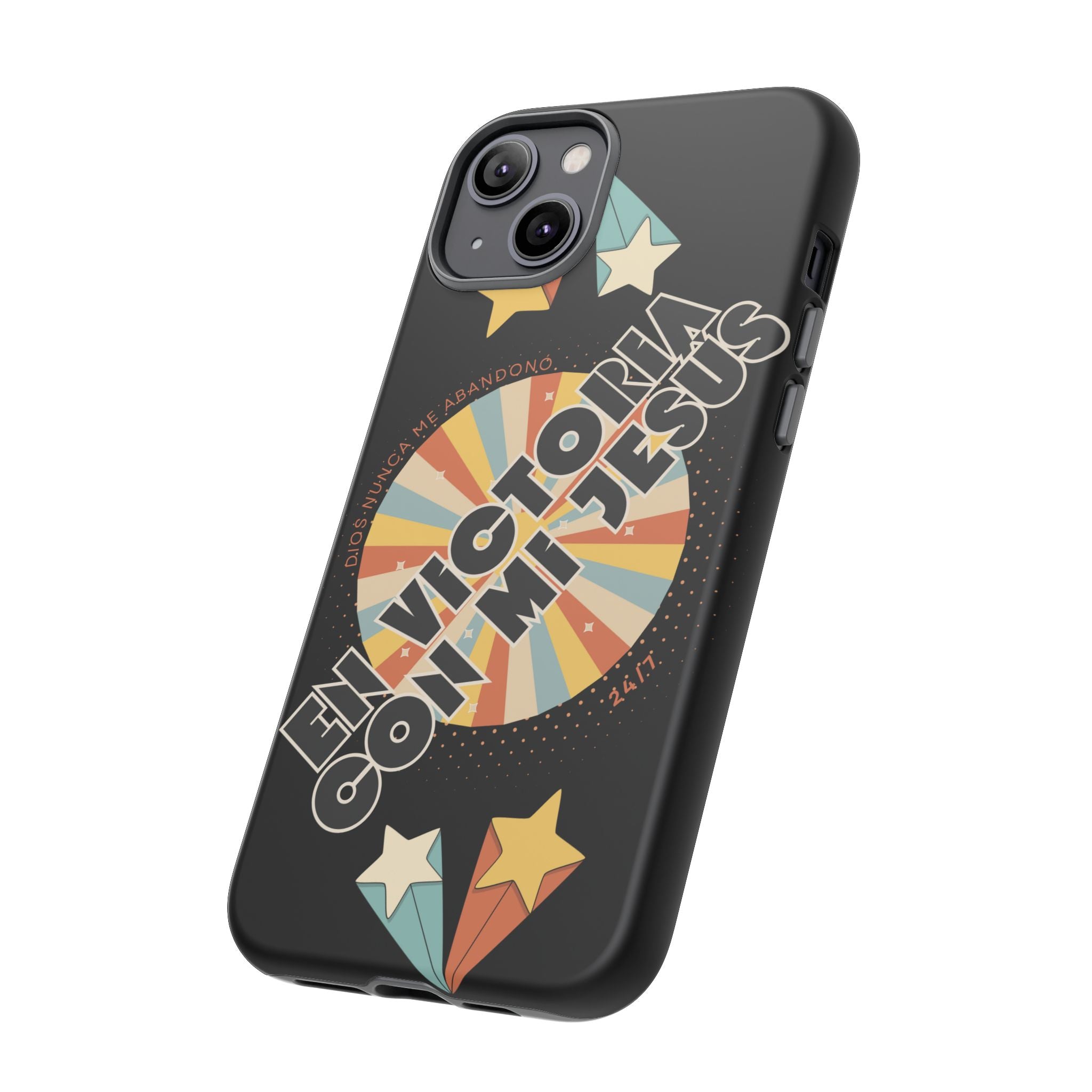 'En Victoria Con Jesús' Retro Protección de telefono