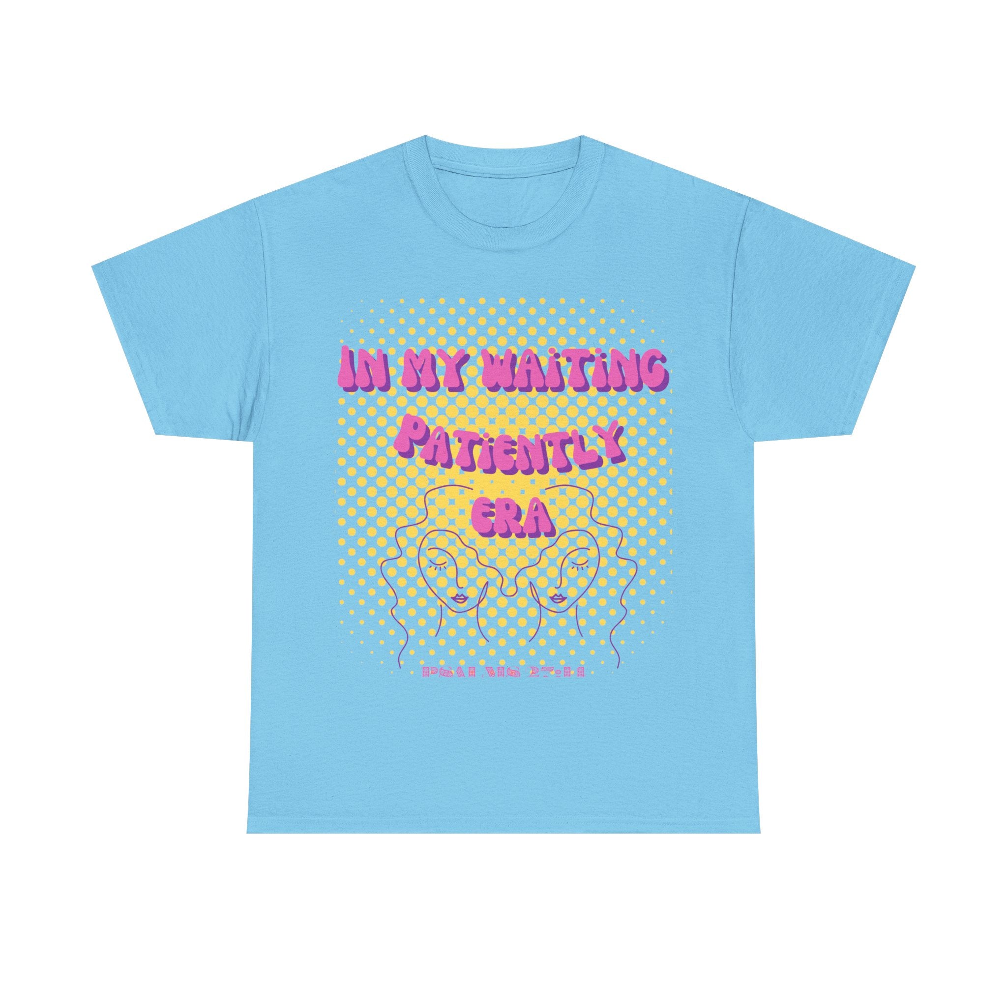 Women's 'In my Waiting Patiently Era' Tee - Yellow Graphic Jersey Short Sleeve