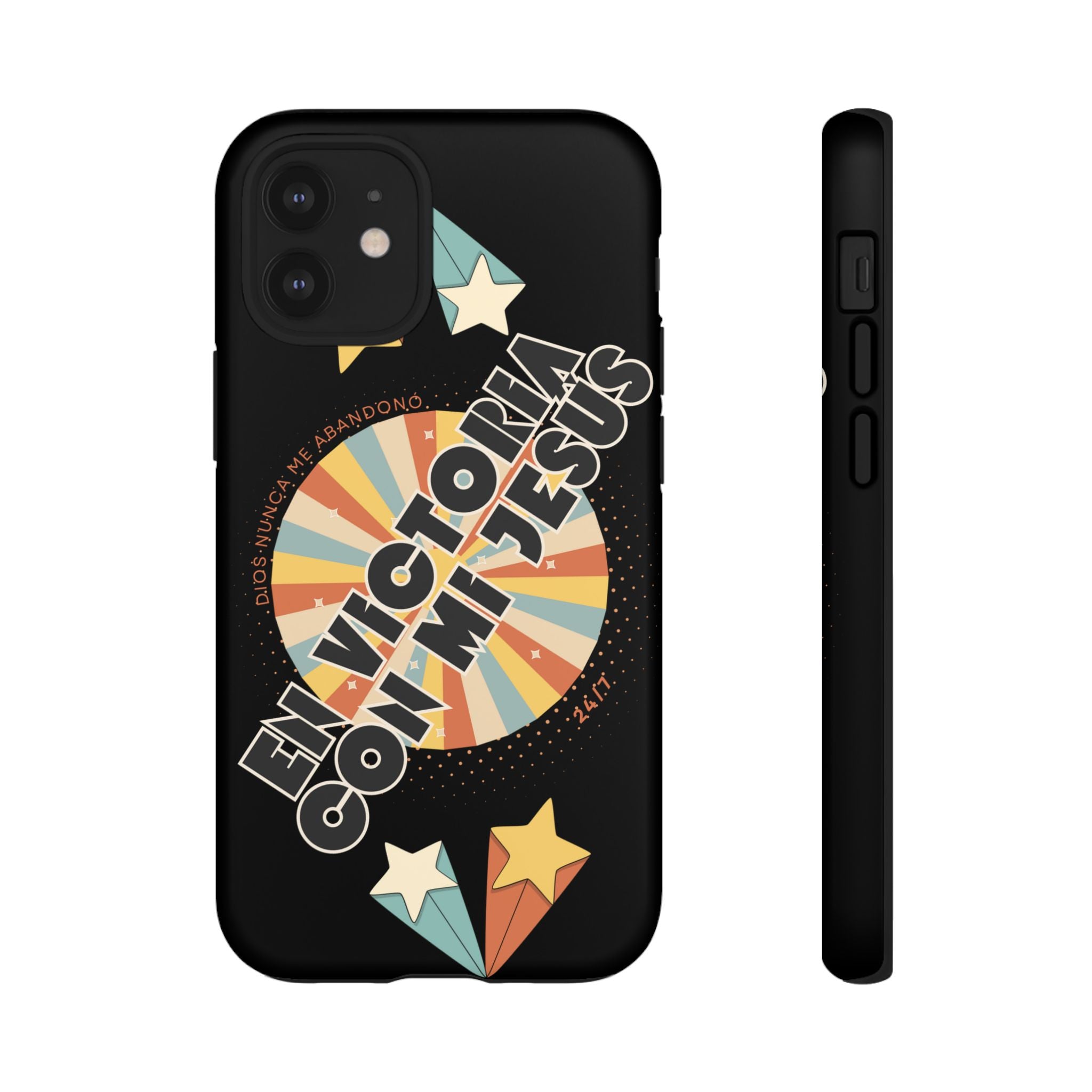 'En Victoria Con Jesús' Retro Protección de telefono